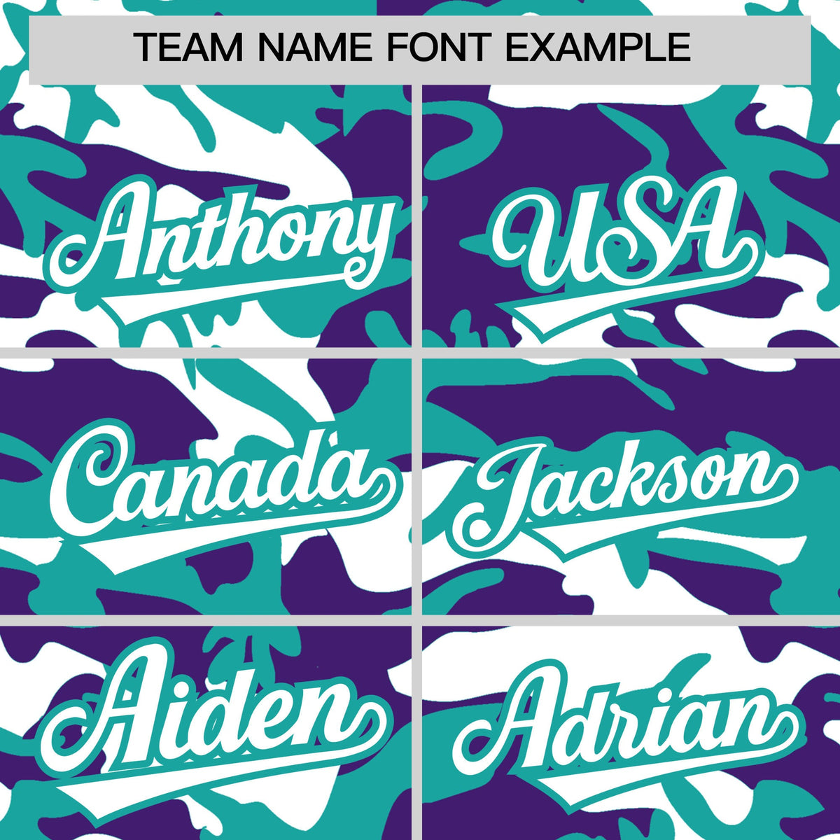 Custom Aqua Purple White Camo Gradient Fashion Baseball Jersey | Perfect for Training,Sublimation Printed &amp; Stitched,Add Name and Numbern,Perfect for Teams | KXKSHOP