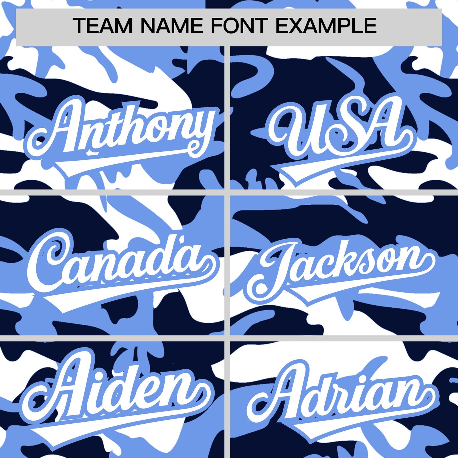 Custom Navy Light Blue White Camo Gradient Fashion Baseball Jersey | Perfect for Training,Sublimation Printed & Stitched,Add Name and Numbern,Perfect for Teams | KXKSHOP