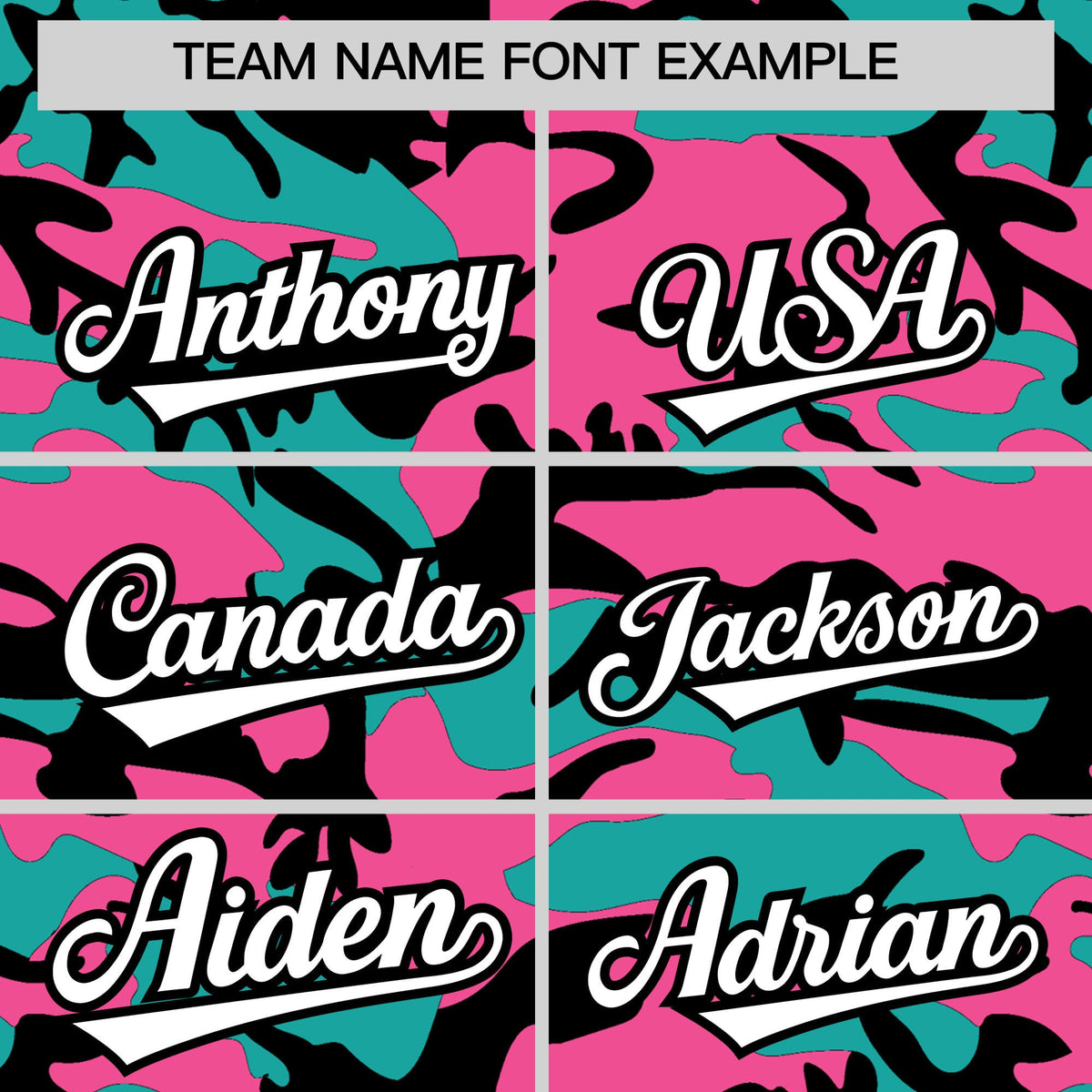 Custom Aqua Pink Black Camo Gradient Fashion Baseball Jersey | Perfect for Training,Sublimation Printed &amp; Stitched,Add Name and Numbern,Perfect for Teams | KXKSHOP