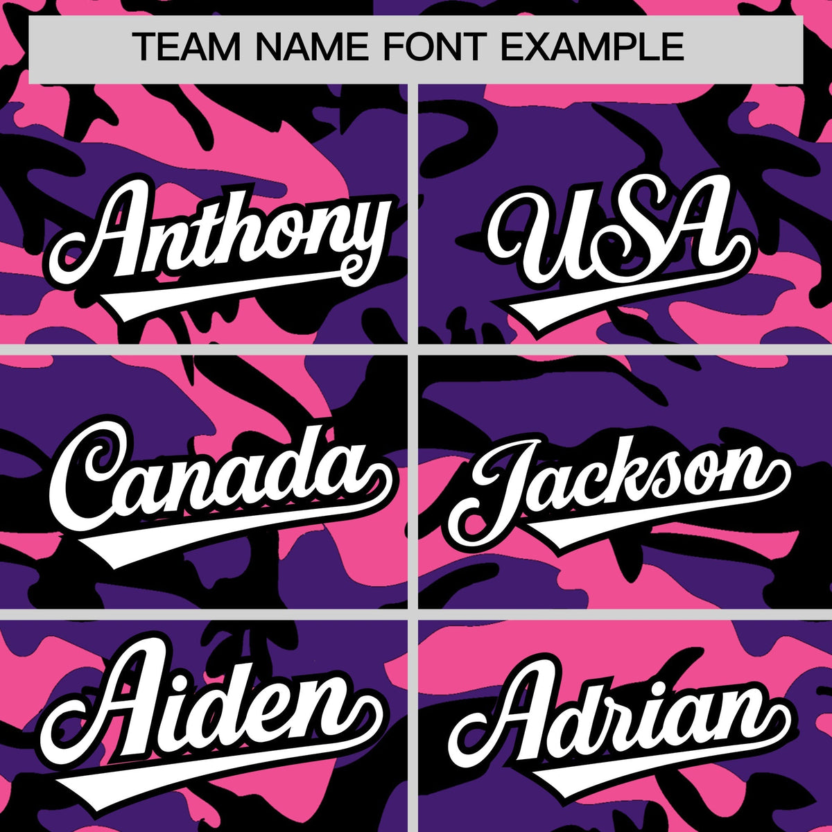 Custom Purple Pink Black Camo Gradient Fashion Baseball Jersey | Perfect for Training,Sublimation Printed &amp; Stitched,Add Name and Numbern,Perfect for Teams | KXKSHOP