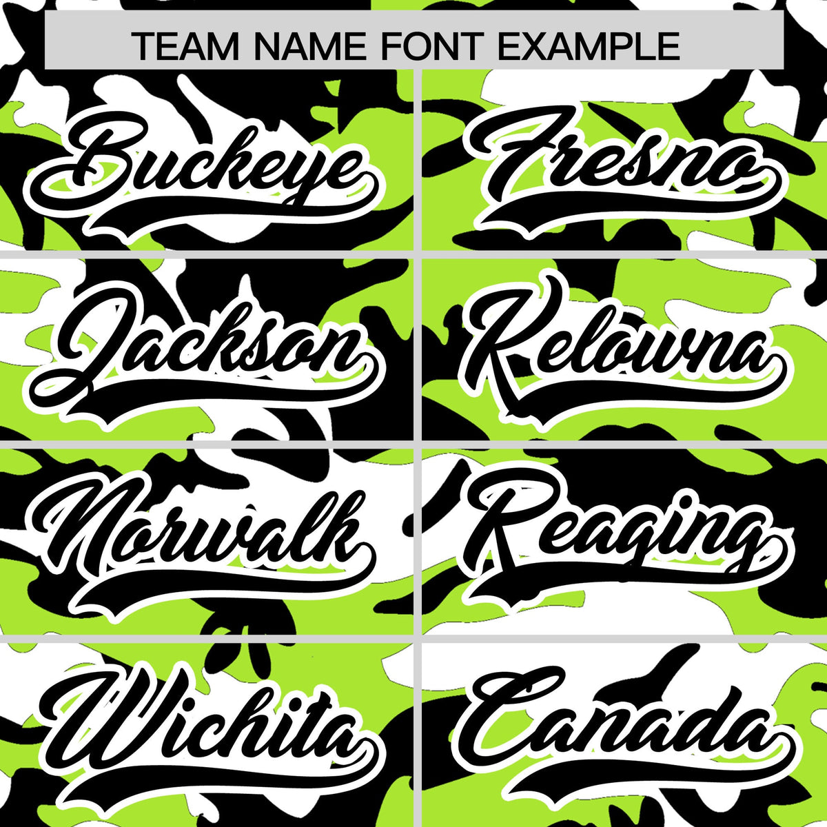 Custom Neon Green Black White Camo Gradient Fashion Baseball Jersey | Perfect for Training,Sublimation Printed &amp; Stitched,Add Name and Numbern,Perfect for Teams | KXKSHOP
