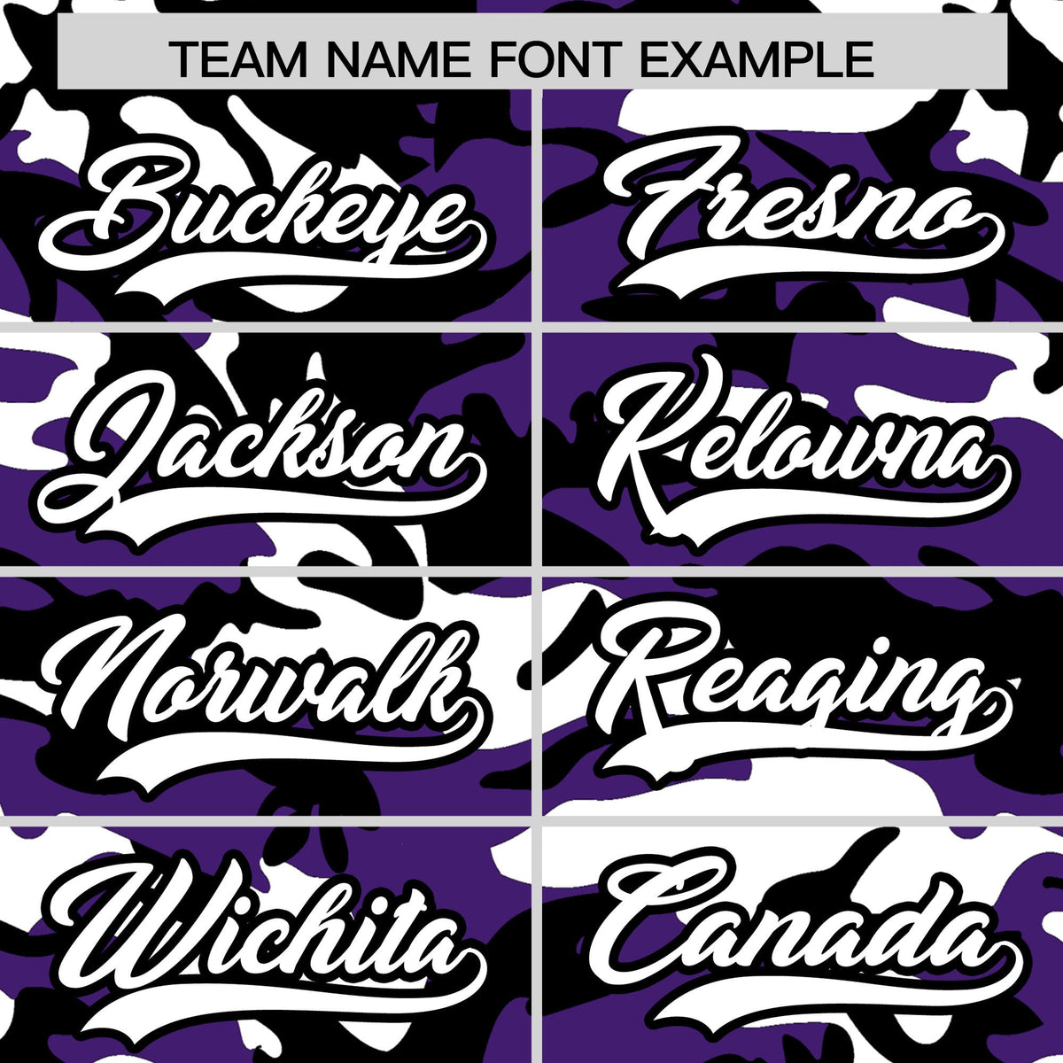 Custom Purple White Black Camo Gradient Fashion Baseball Jersey | Perfect for Training,Sublimation Printed &amp; Stitched,Add Name and Numbern,Perfect for Teams | KXKSHOP