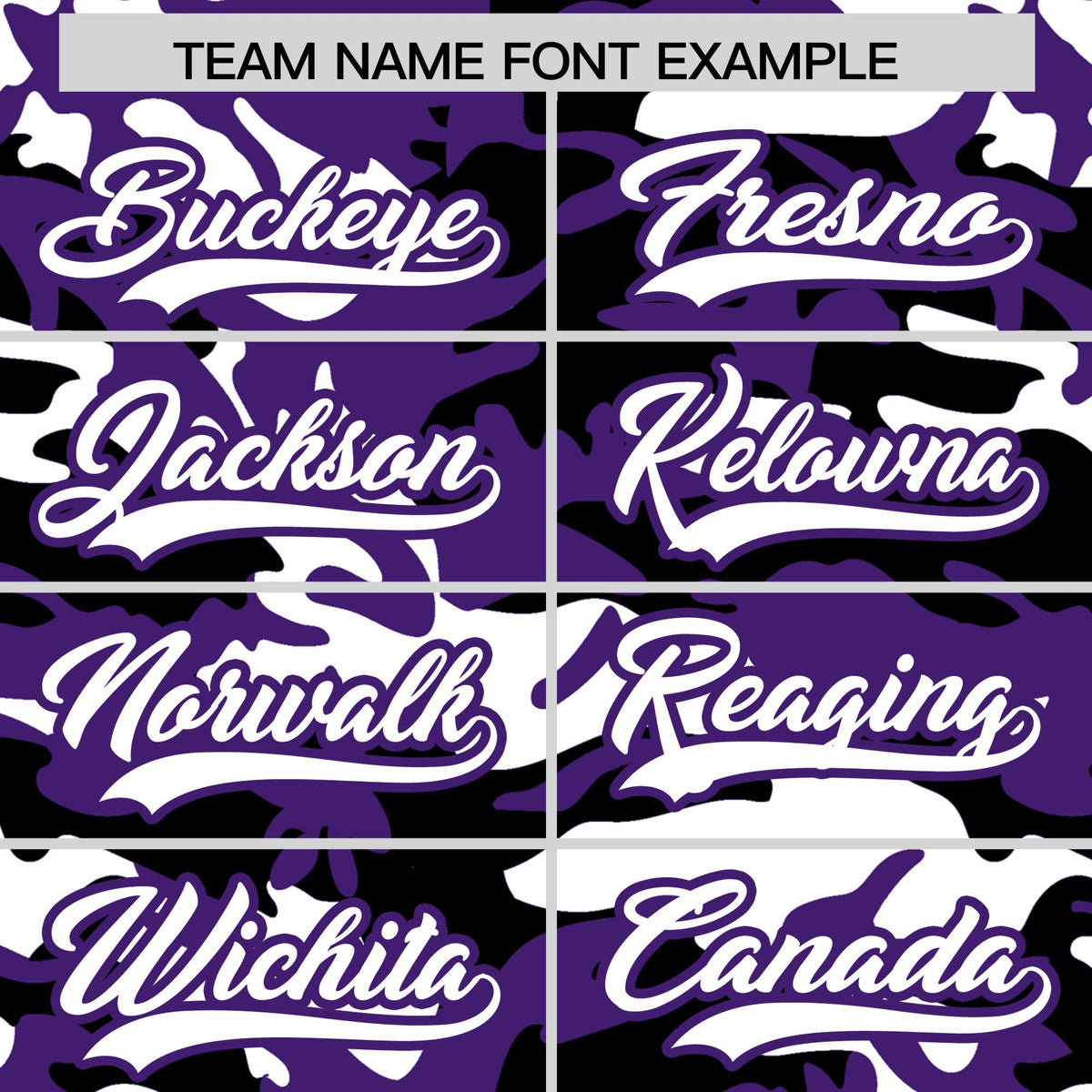 Custom Purple Black White Camo Gradient Fashion Baseball Jersey | Perfect for Training,Sublimation Printed &amp; Stitched,Add Name and Numbern,Perfect for Teams | KXKSHOP