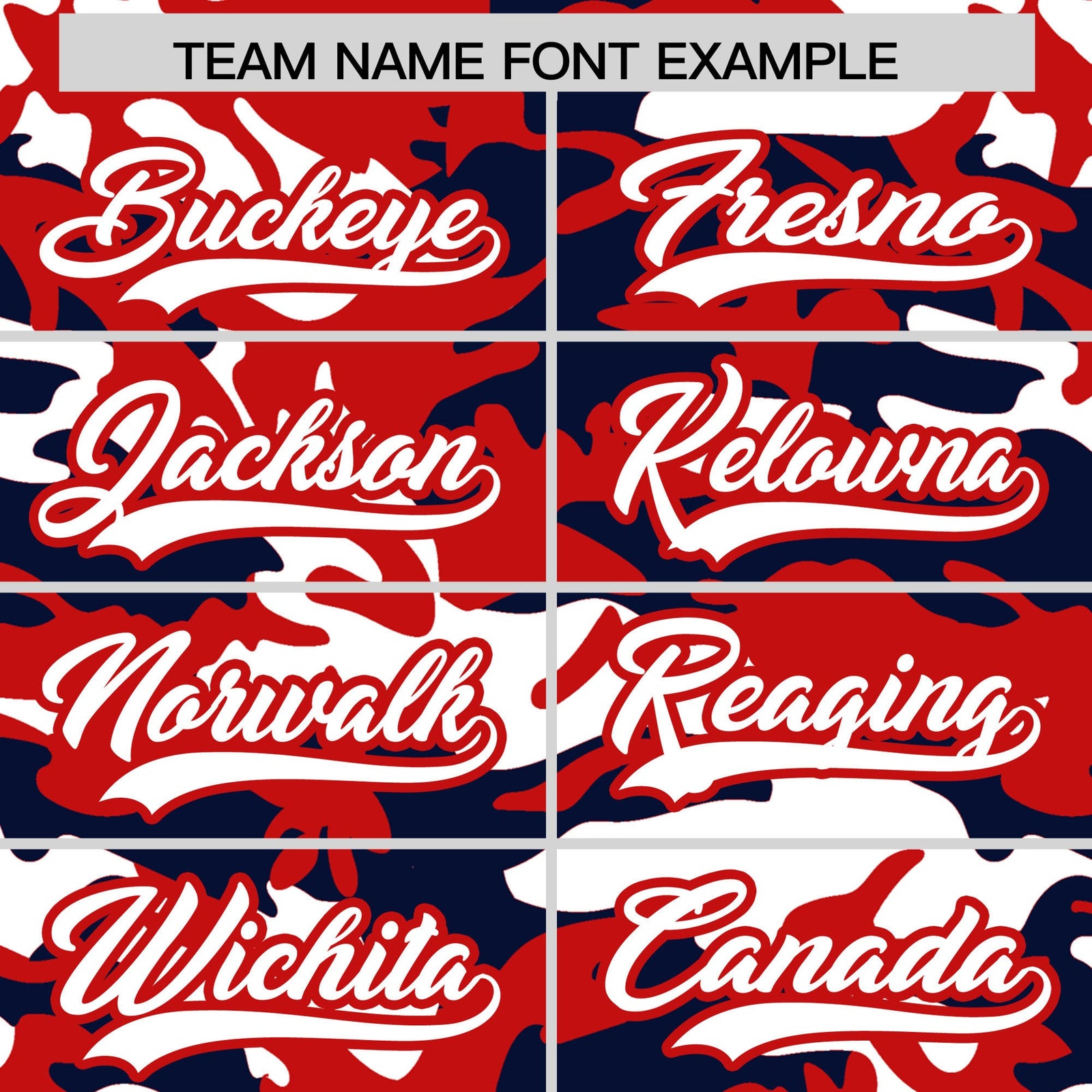 Custom Red Navy White Camo Gradient Fashion Baseball Jersey | Perfect for Training,Sublimation Printed & Stitched,Add Name and Numbern,Perfect for Teams | KXKSHOP