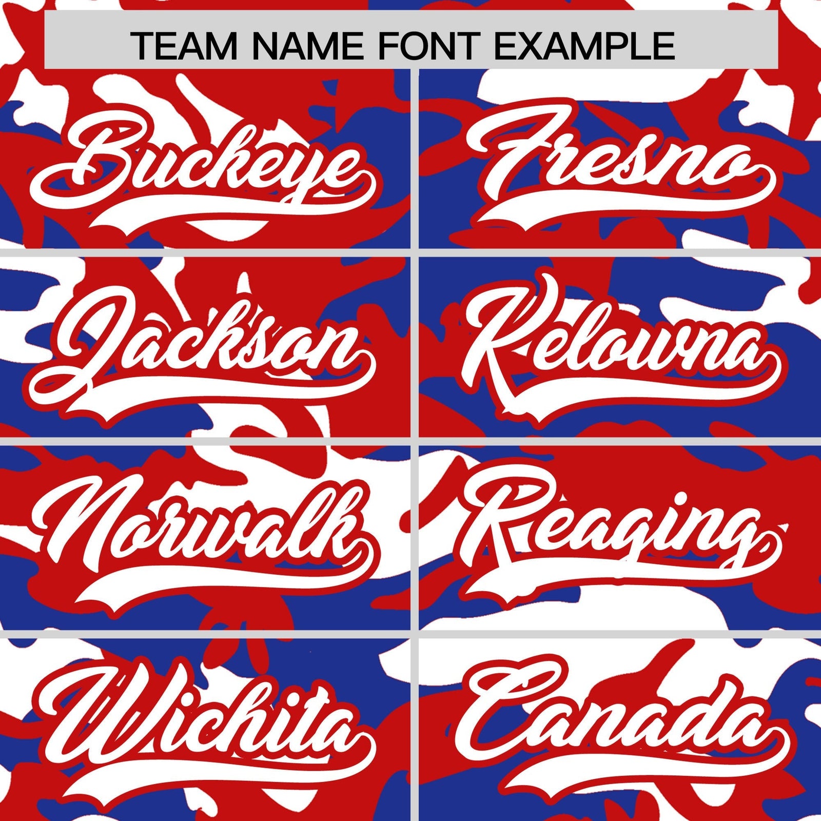 Custom Red Royal Blue White Camo Gradient Fashion Baseball Jersey | Perfect for Training,Sublimation Printed & Stitched,Add Name and Numbern,Perfect for Teams | KXKSHOP