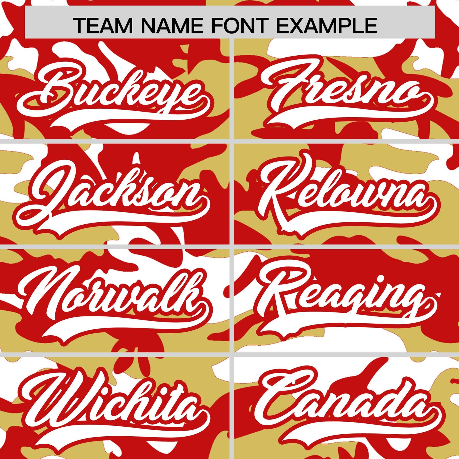 Custom Old Gold Red White Camo Gradient Fashion Baseball Jersey | Perfect for Training,Sublimation Printed & Stitched,Add Name and Numbern,Perfect for Teams | KXKSHOP