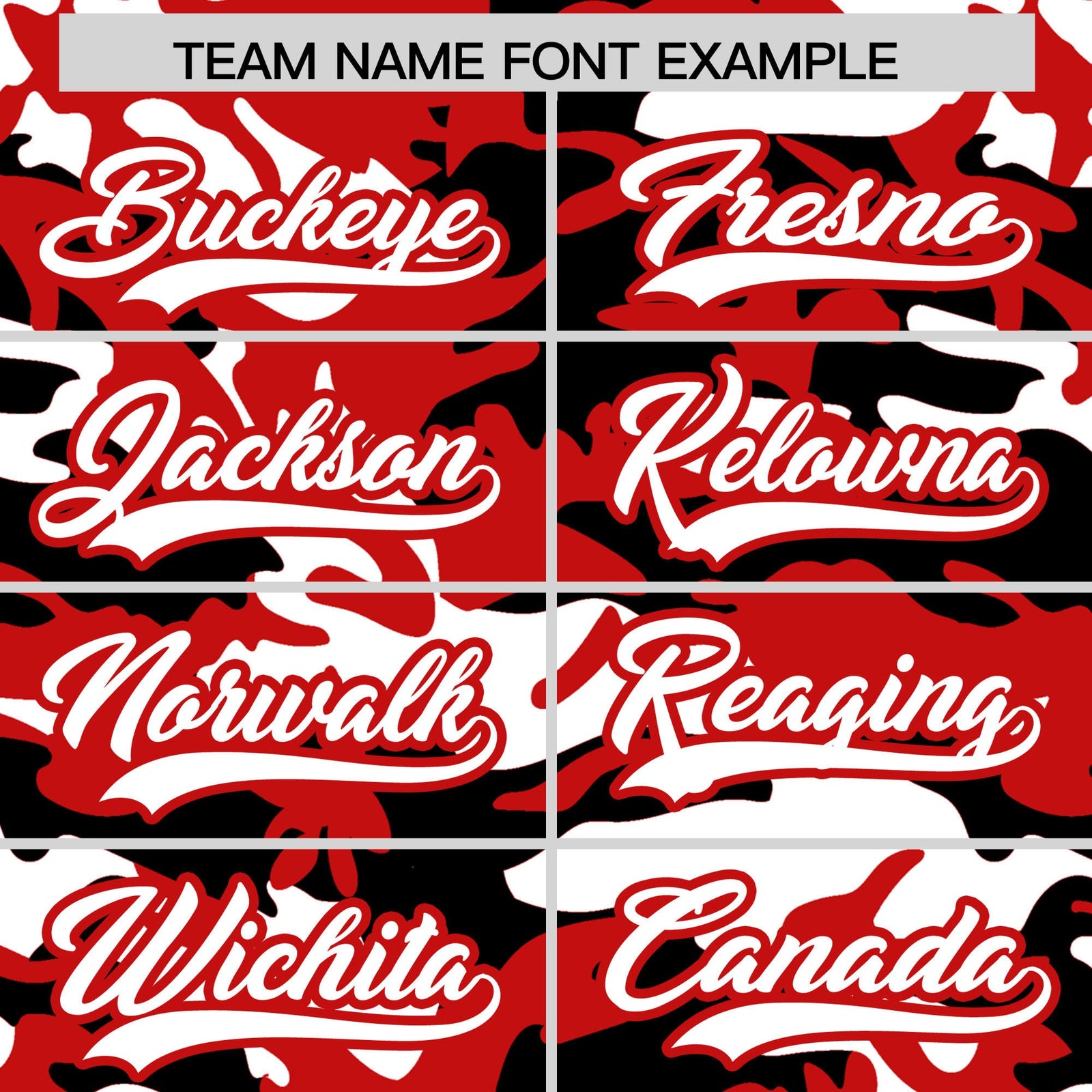 Custom Red Black White Camo Gradient Fashion Baseball Jersey | Perfect for Training,Sublimation Printed & Stitched,Add Name and Numbern,Perfect for Teams | KXKSHOP