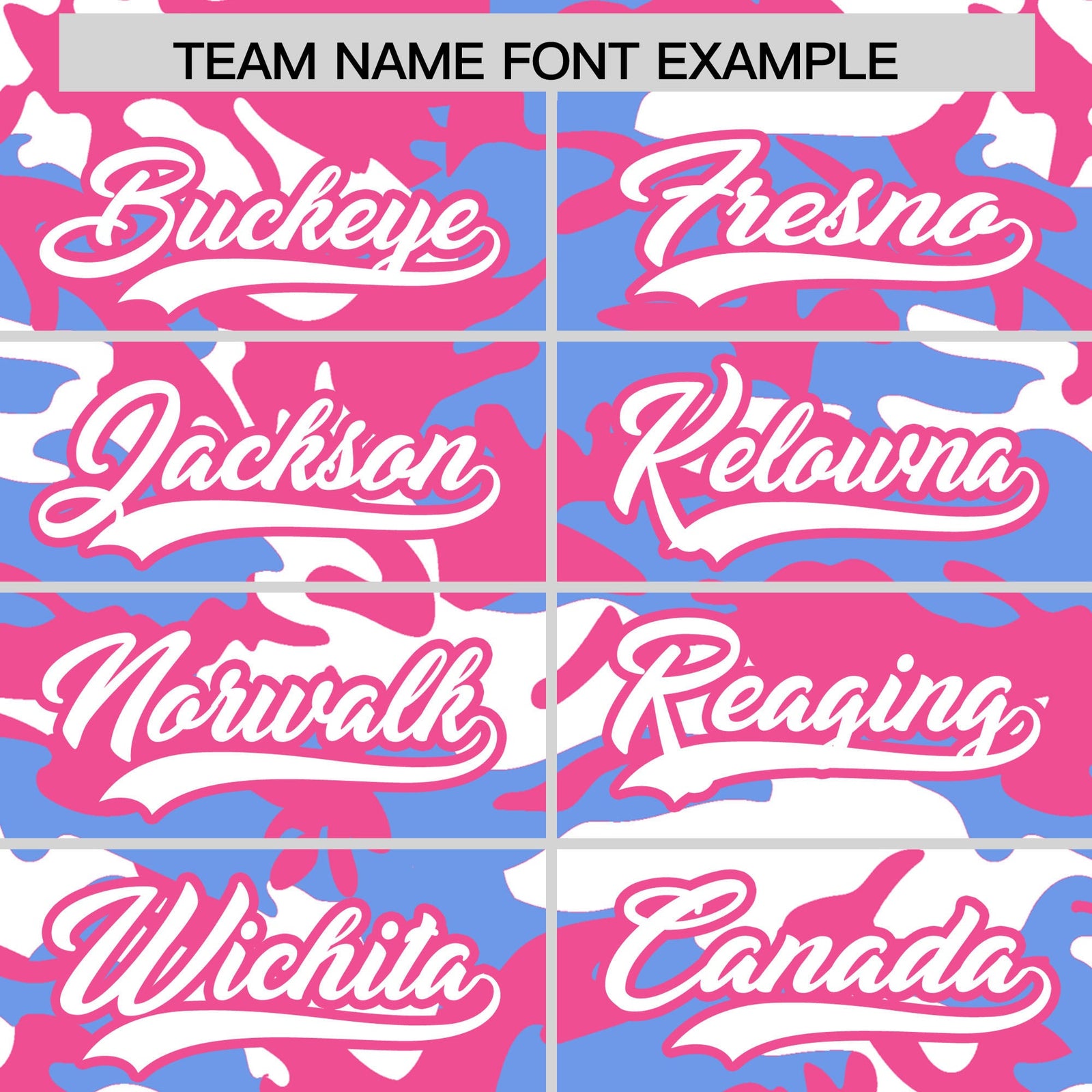 Custom Light Blue Pink White Camo Gradient Fashion Baseball Jersey | Perfect for Training,Sublimation Printed & Stitched,Add Name and Numbern,Perfect for Teams | KXKSHOP