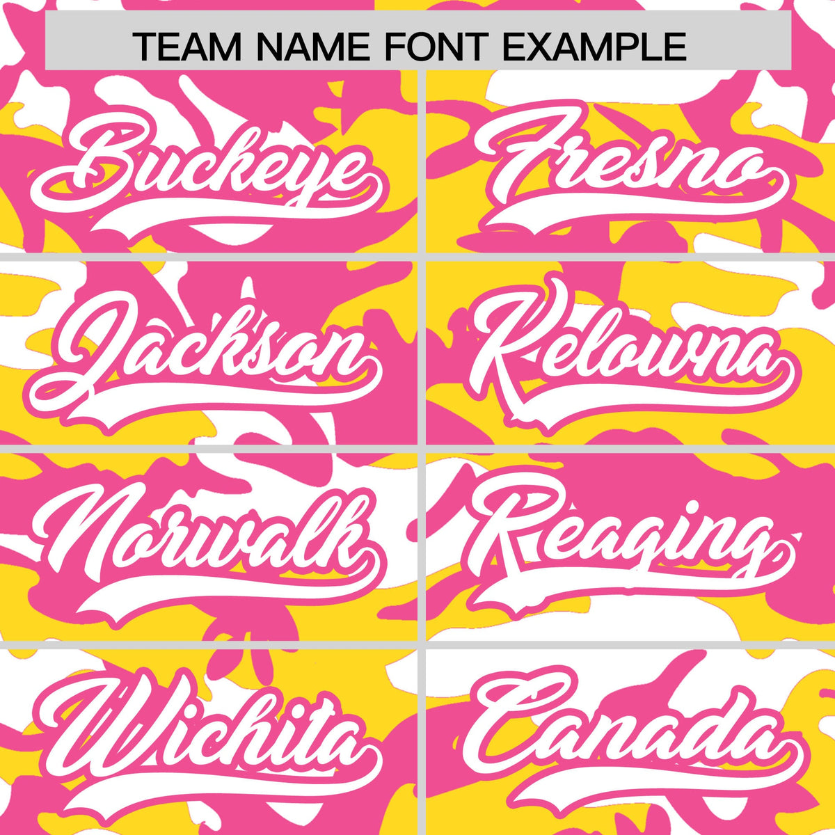 Custom Gold Pink White Camo Gradient Fashion Baseball Jersey | Perfect for Training,Sublimation Printed &amp; Stitched,Add Name and Numbern,Perfect for Teams | KXKSHOP