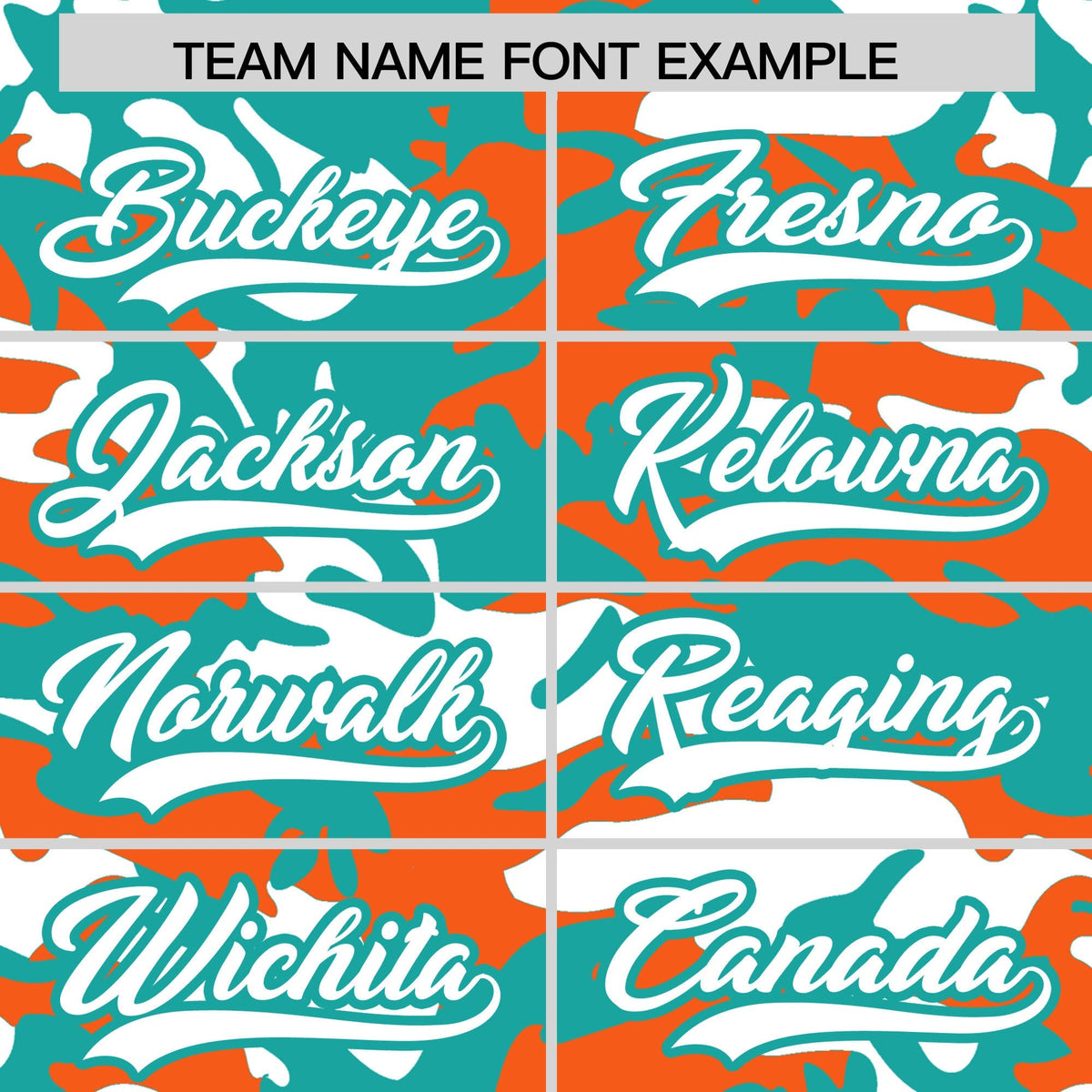 Custom Aqua Orange White Camo Gradient Fashion Baseball Jersey | Perfect for Training,Sublimation Printed &amp; Stitched,Add Name and Numbern,Perfect for Teams | KXKSHOP