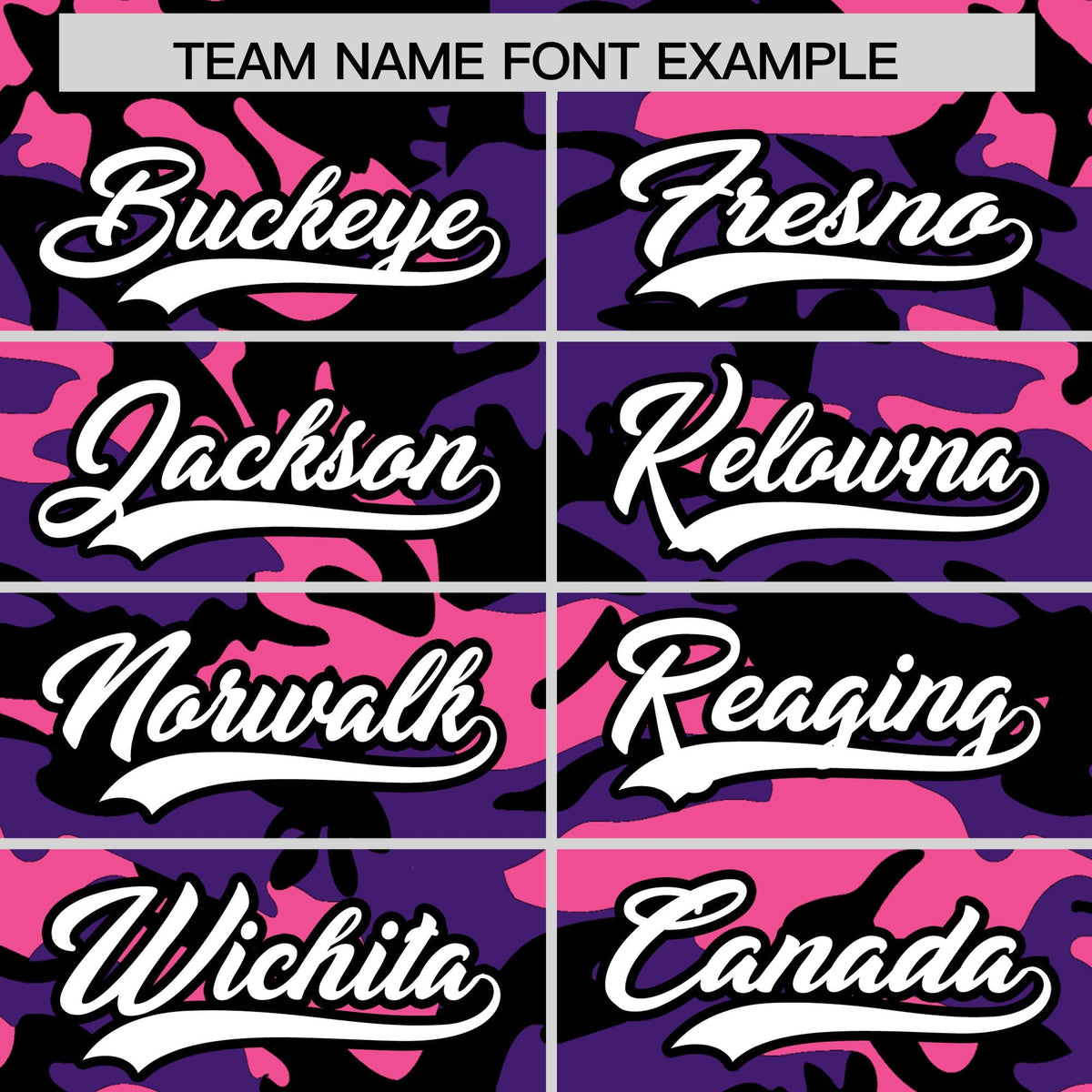 Custom Purple Pink Black Camo Gradient Fashion Baseball Jersey | Perfect for Training,Sublimation Printed &amp; Stitched,Add Name and Numbern,Perfect for Teams | KXKSHOP