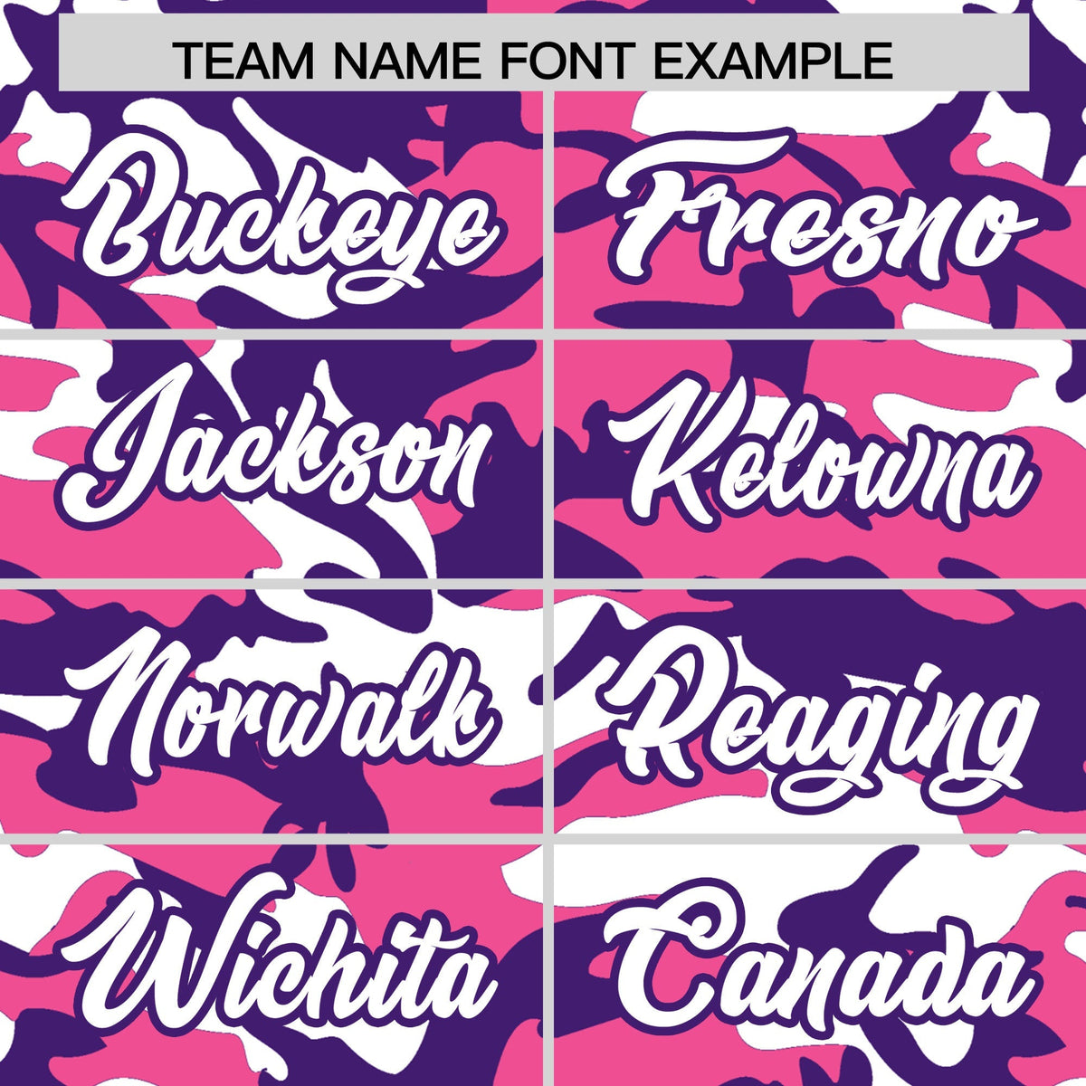 Custom Pink Purple White Camo Gradient Fashion Baseball Jersey | Perfect for Training,Sublimation Printed &amp; Stitched,Add Name and Numbern,Perfect for Teams | KXKSHOP