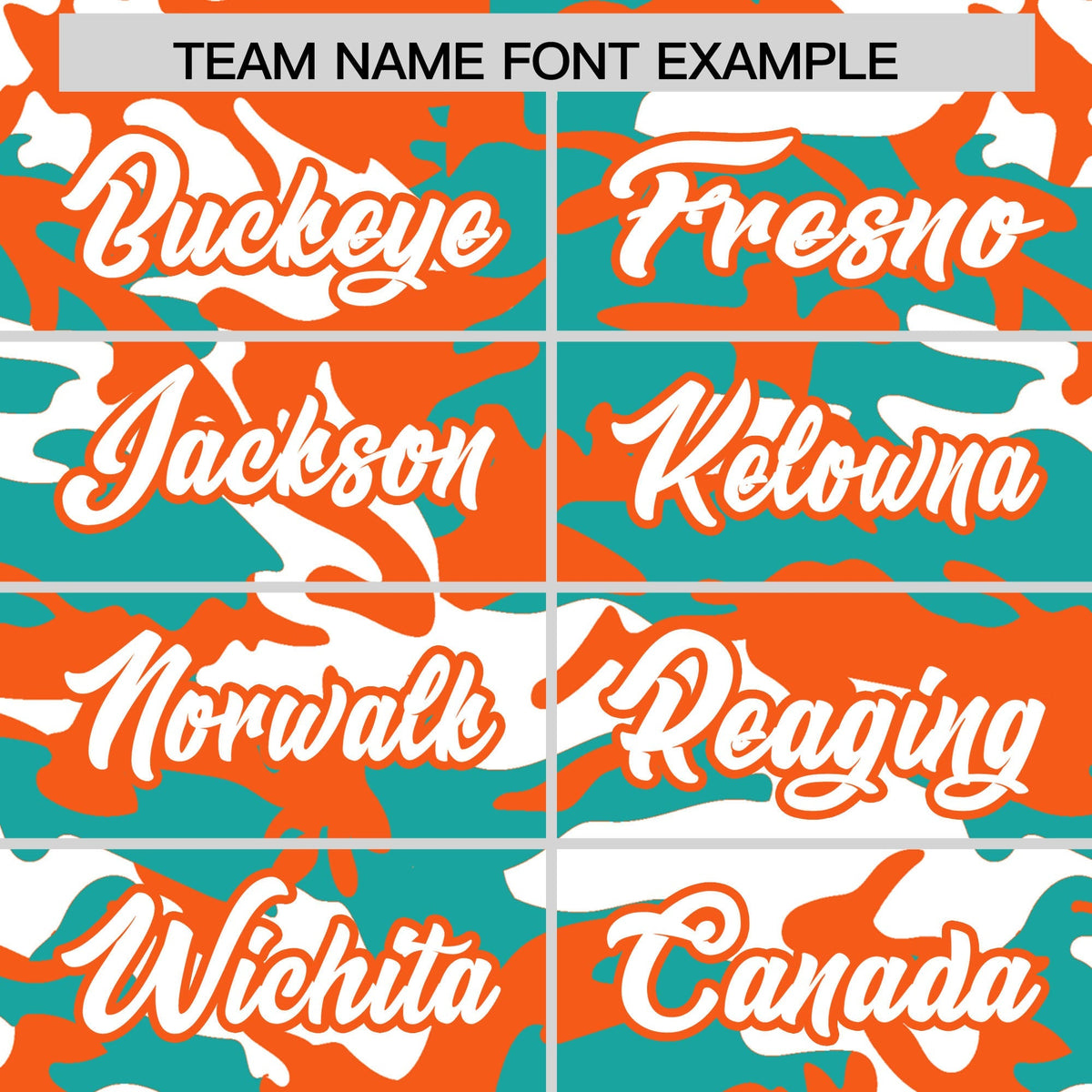 Custom Aqua White Orange Camo Gradient Fashion Baseball Jersey | Perfect for Training,Sublimation Printed &amp; Stitched,Add Name and Numbern,Perfect for Teams | KXKSHOP