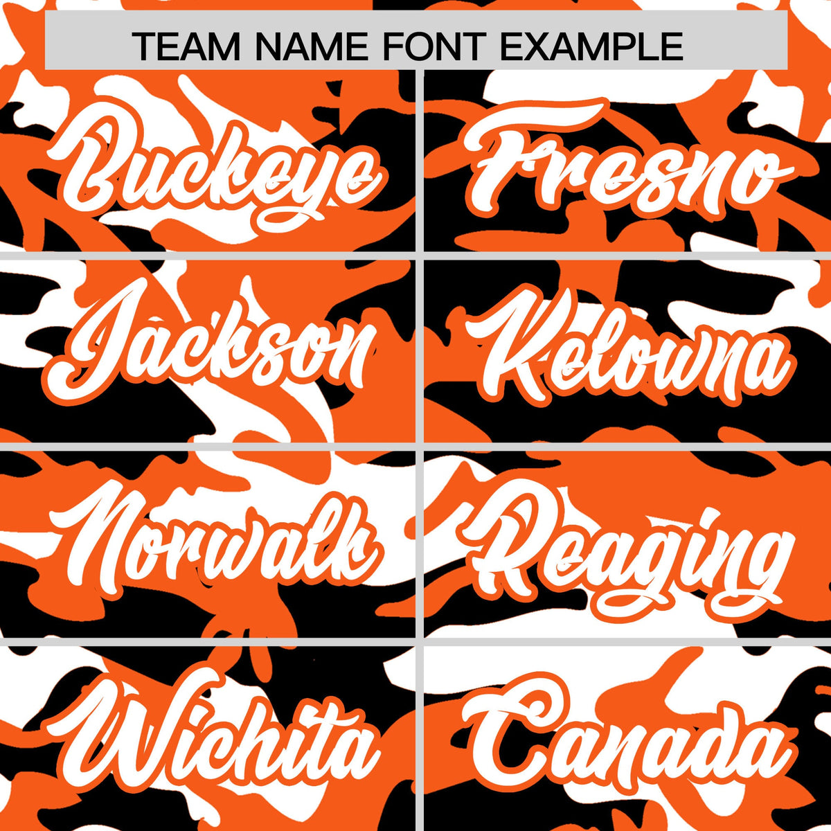 Custom Orange Black White Camo Gradient Fashion Baseball Jersey | Perfect for Training,Sublimation Printed &amp; Stitched,Add Name and Numbern,Perfect for Teams | KXKSHOP