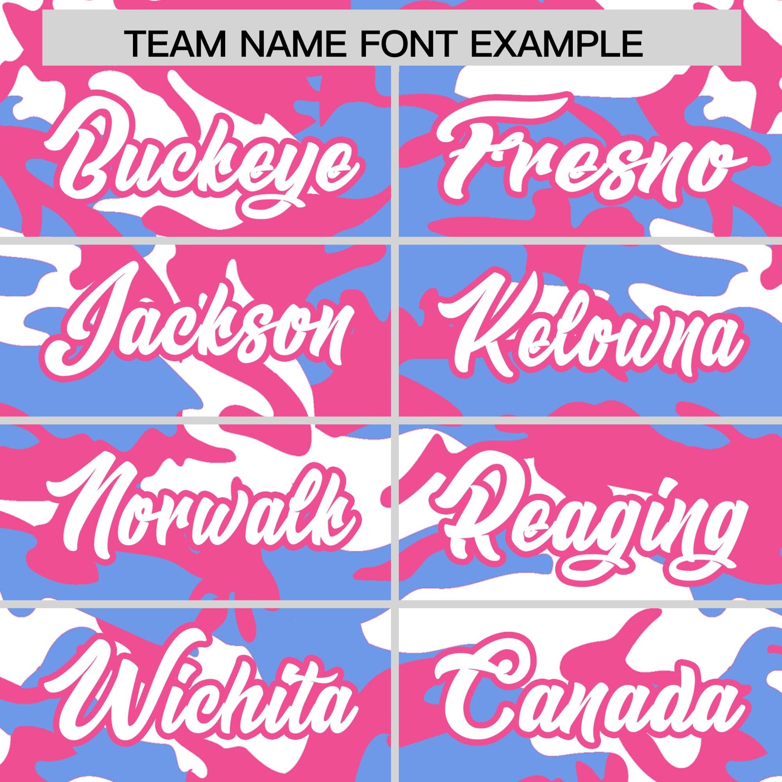 Custom Light Blue Pink White Camo Gradient Fashion Baseball Jersey | Perfect for Training,Sublimation Printed & Stitched,Add Name and Numbern,Perfect for Teams | KXKSHOP