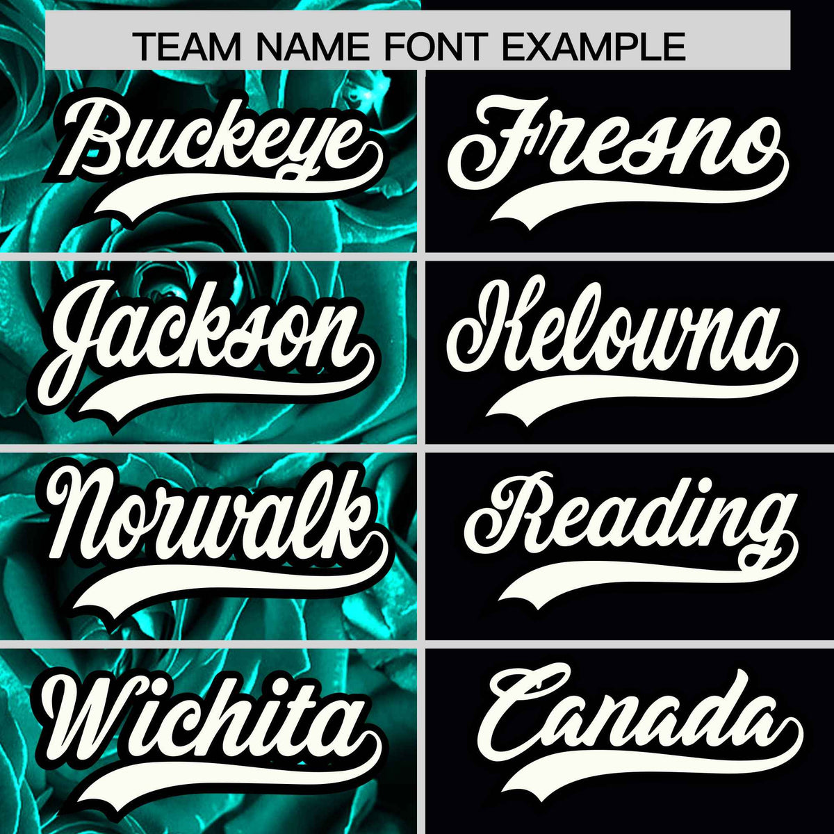 Custom Aqua Black Split Rose Print Authentic Baseball Jersey