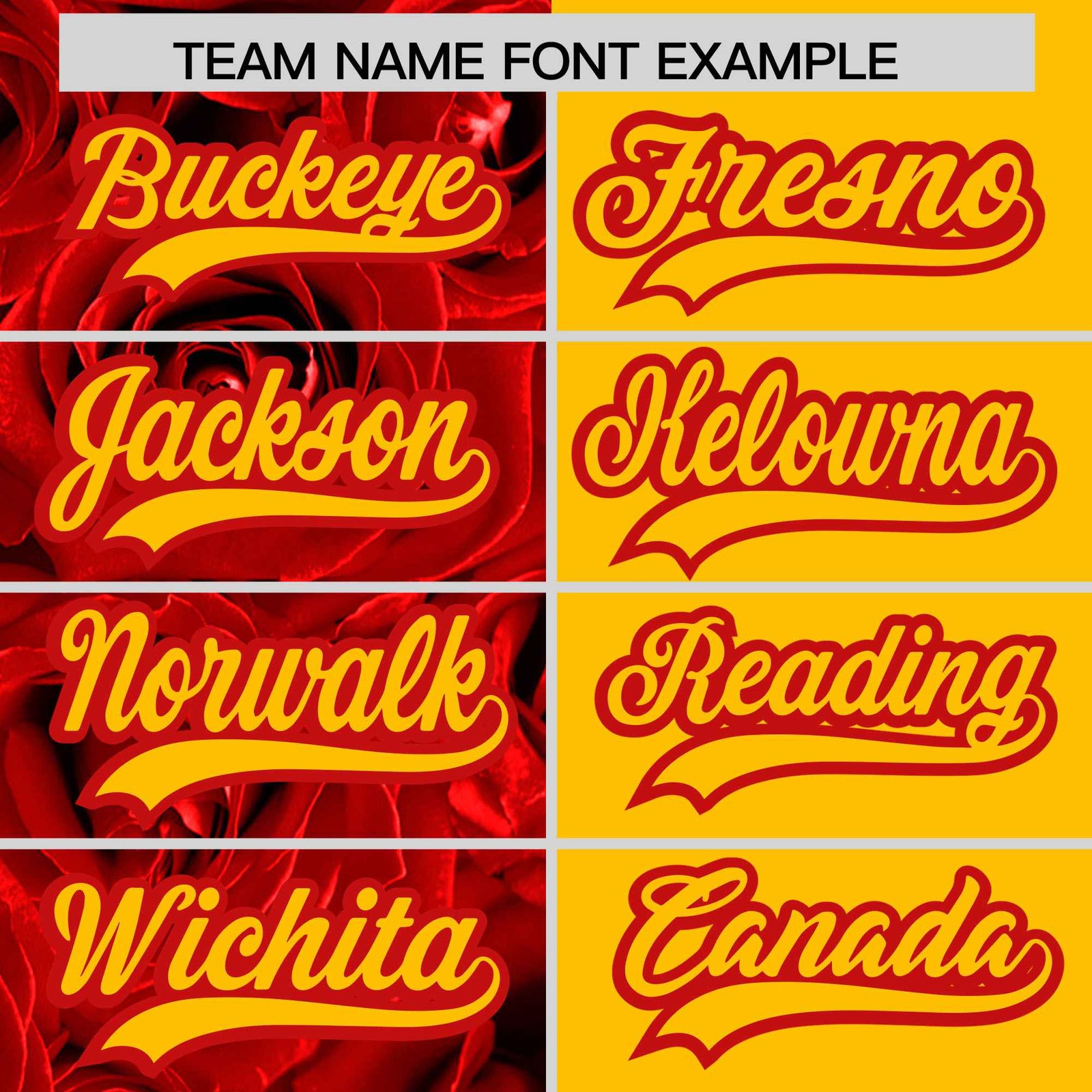 Custom Red Yellow Split Rose Print Authentic Baseball Jersey