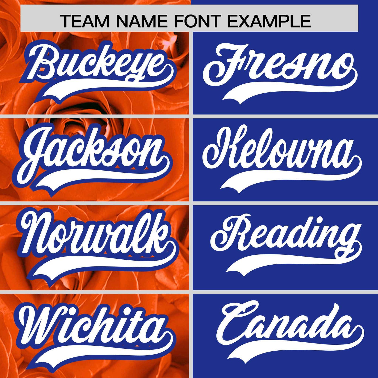 Custom Orange Royal Split Rose Print Authentic Baseball Jersey