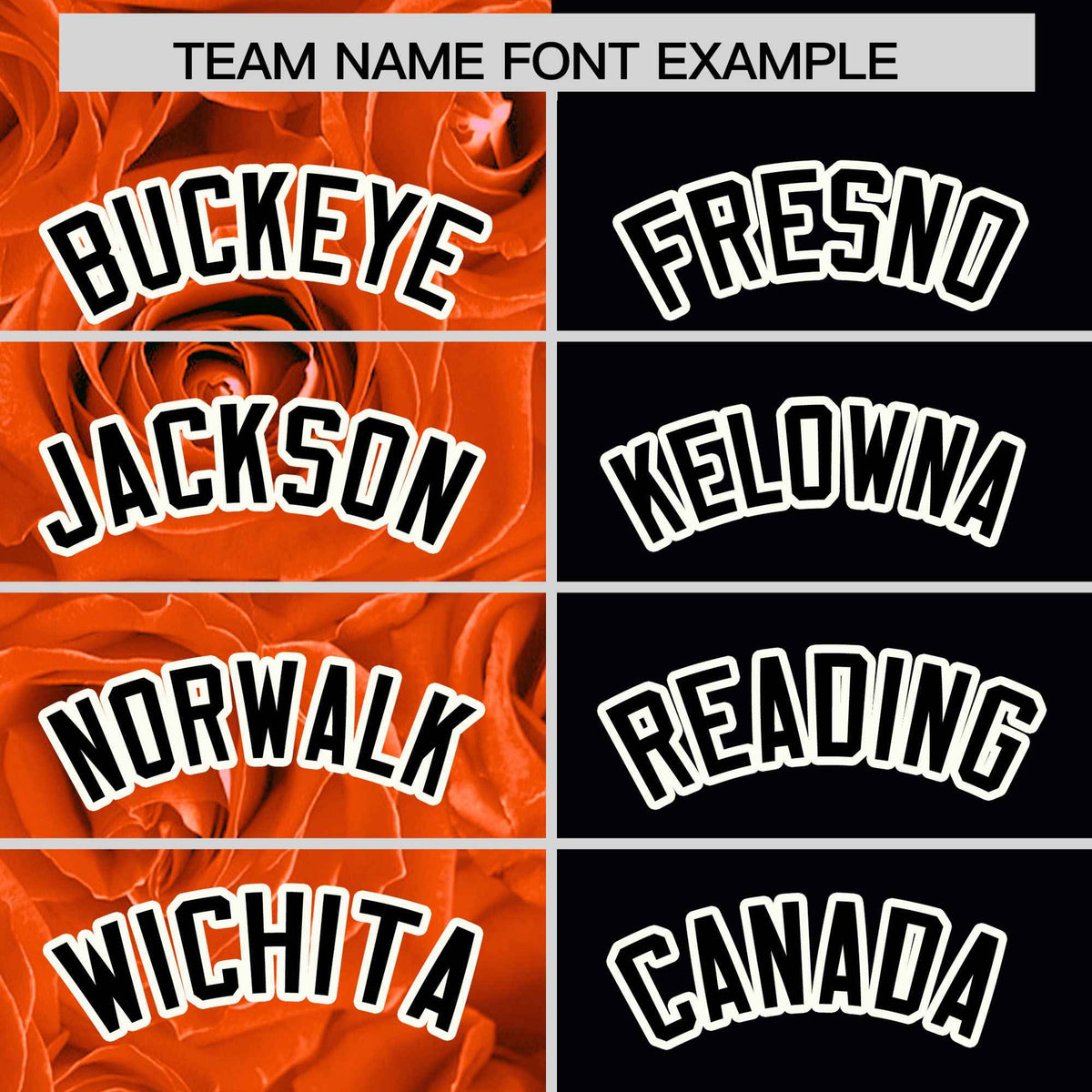 Custom Orange Black Split Rose Print Authentic Baseball Jersey