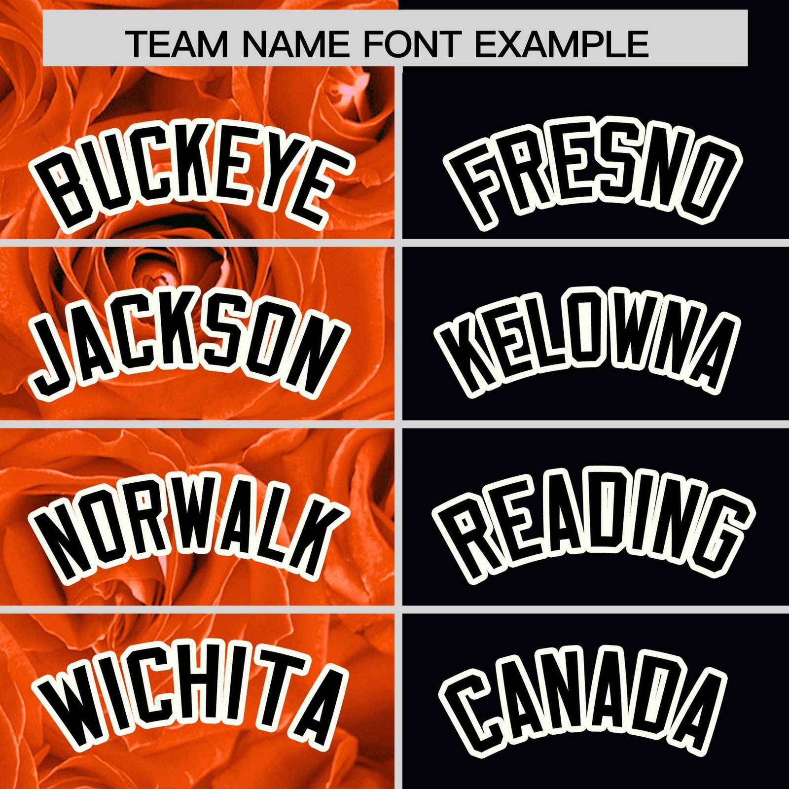 Custom Orange Black Split Rose Print Authentic Baseball Jersey