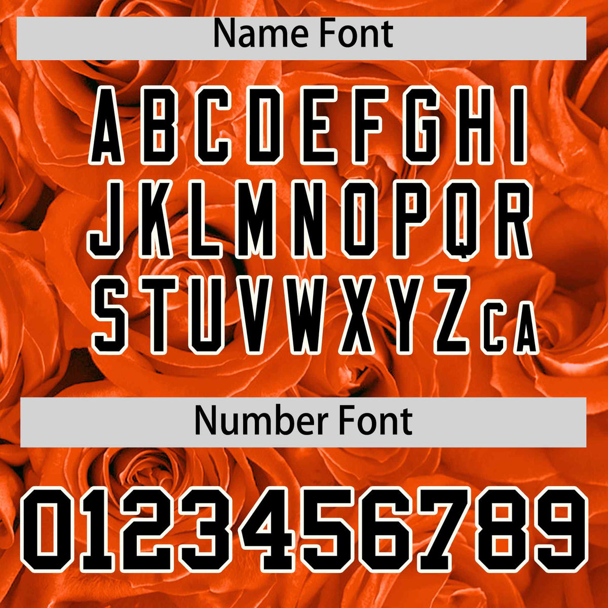 Custom Orange Black Split Rose Print Authentic Baseball Jersey