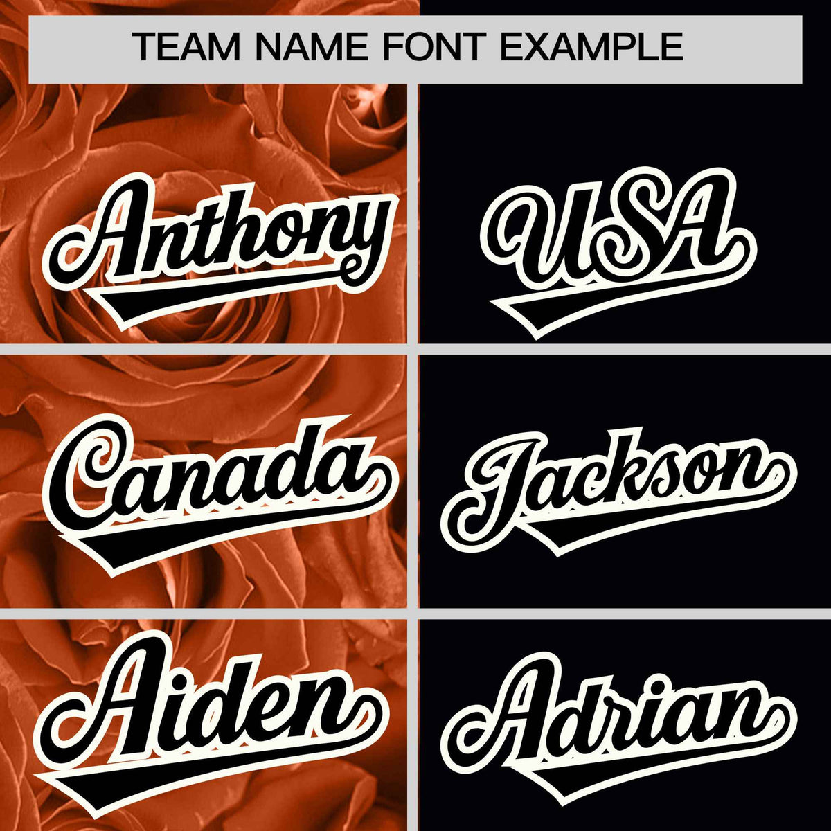 Custom Texas Orange Black Split Rose Print Authentic Baseball Jersey