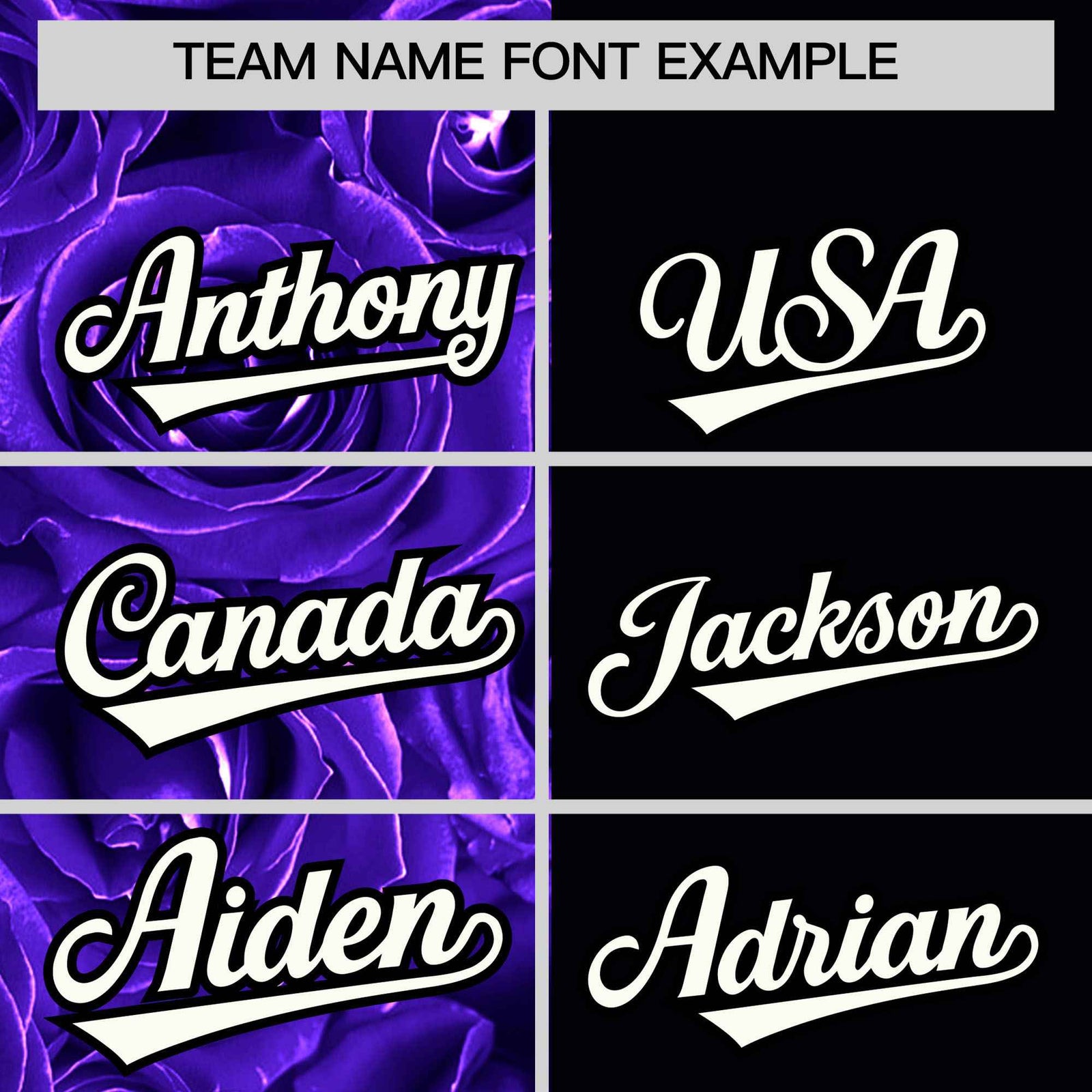 Custom Purple Black Split Rose Print Authentic Baseball Jersey