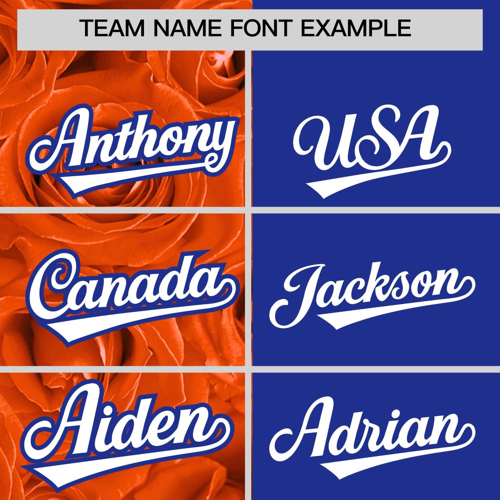 Custom Orange Royal Split Rose Print Authentic Baseball Jersey