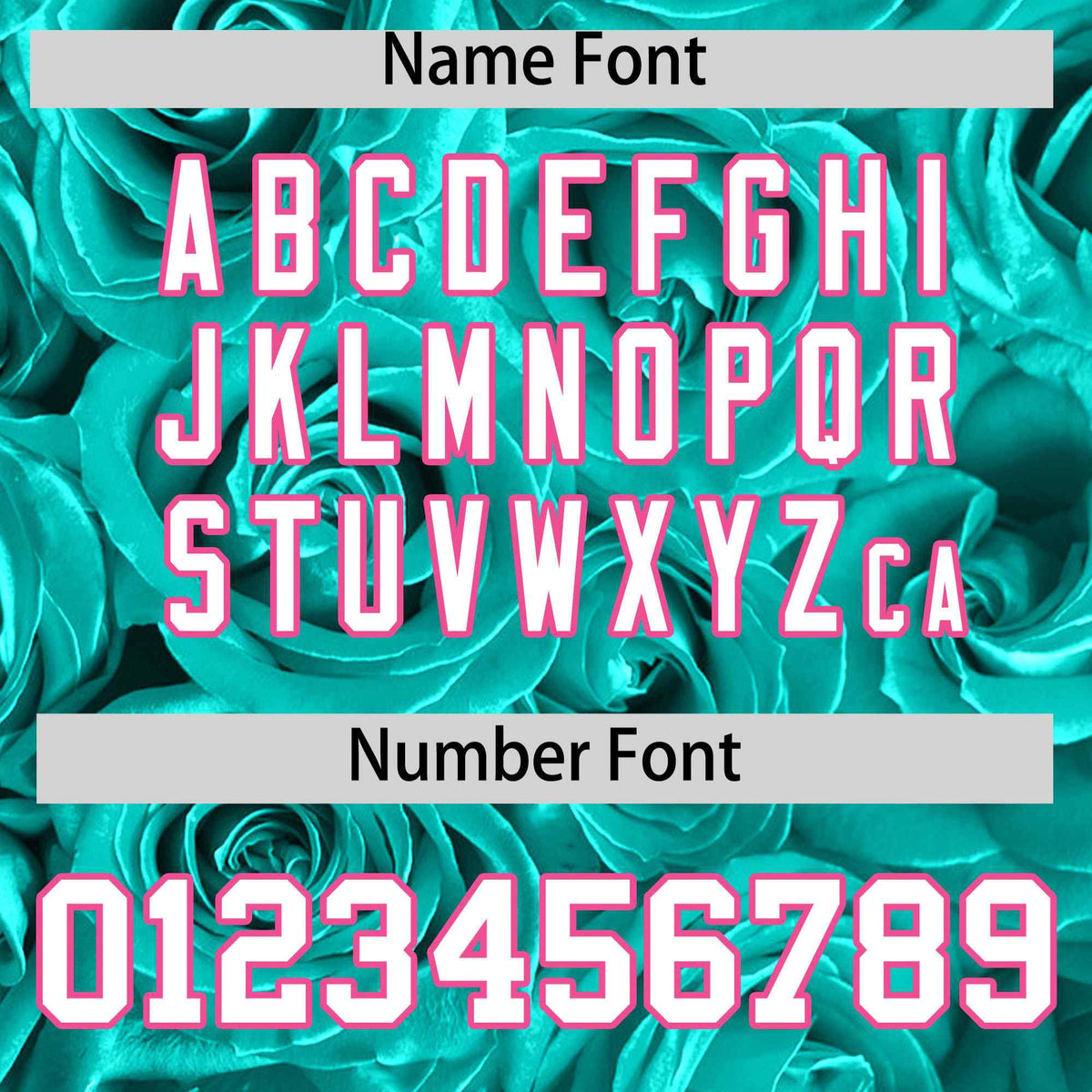 Custom Aqua Pink Split Rose Print Authentic Baseball Jersey