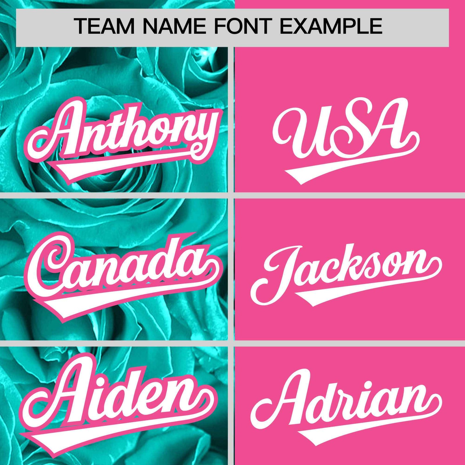 Custom Aqua Pink Split Rose Print Authentic Baseball Jersey