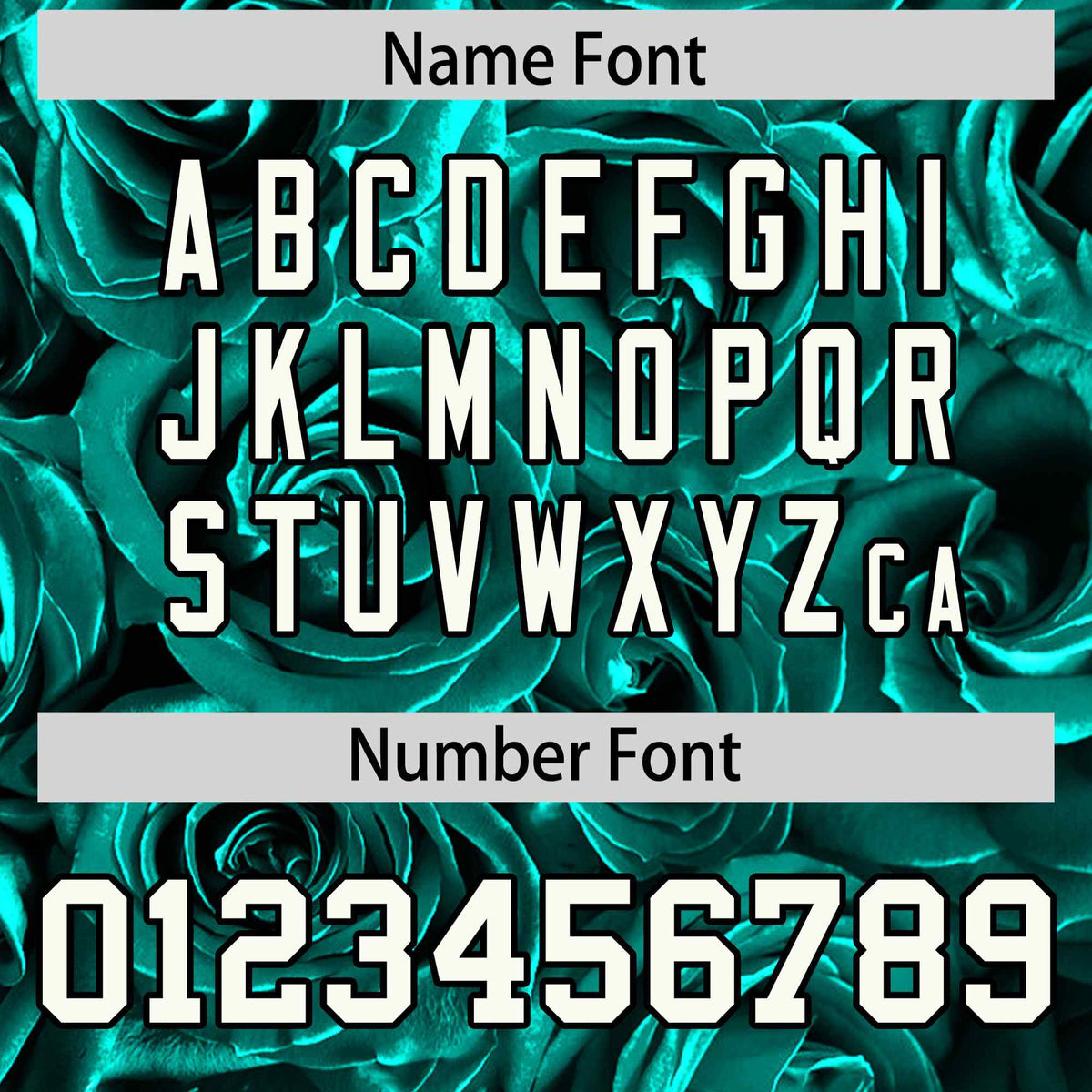 Custom Aqua Black Split Rose Print Authentic Baseball Jersey