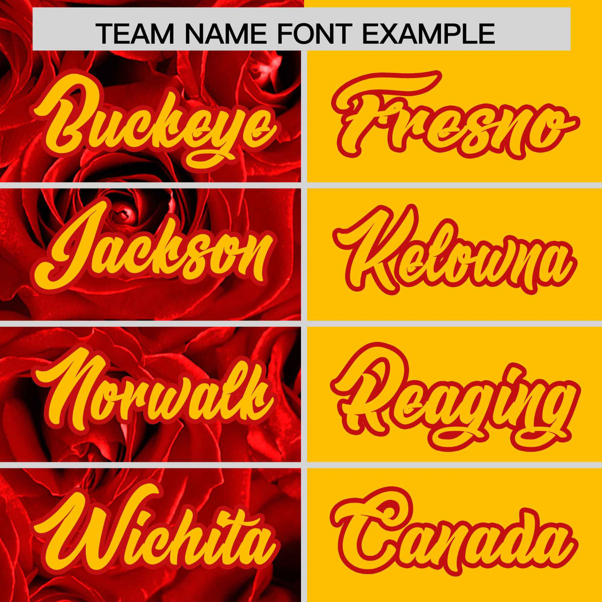 Custom Red Yellow Split Rose Print Authentic Baseball Jersey