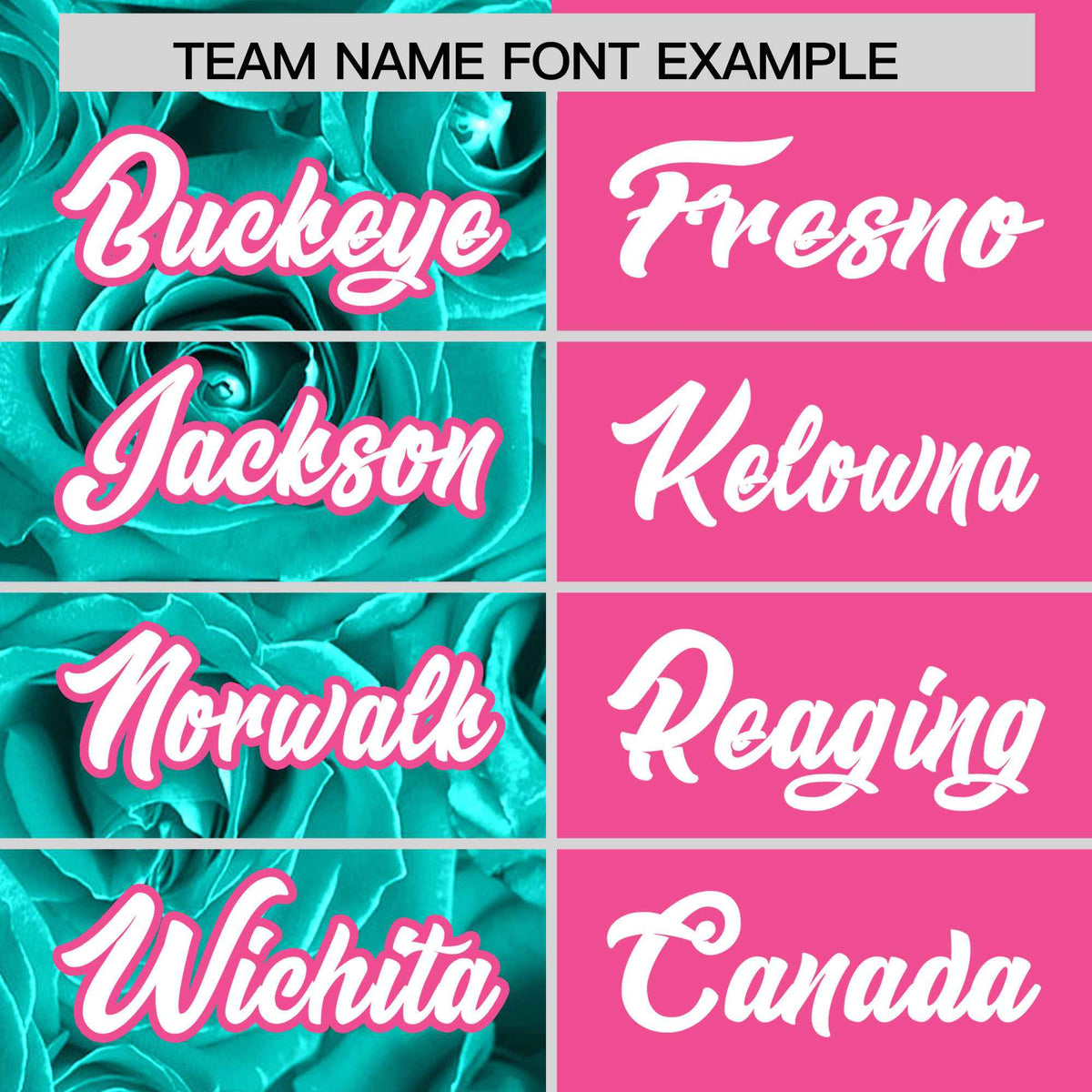 Custom Aqua Pink Split Rose Print Authentic Baseball Jersey