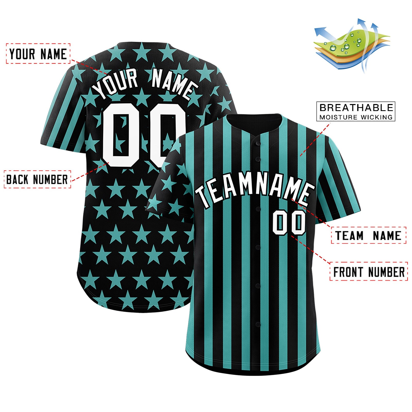 Custom Black Bright Green American Flag Graffiti Pattern Baseball Jersey| KXKSHOP
