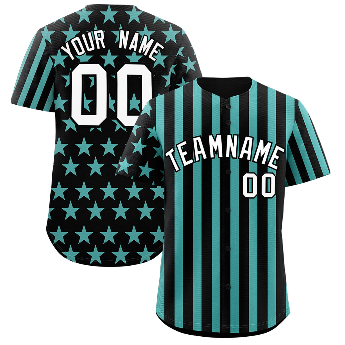 Custom Black Bright Green American Flag Graffiti Pattern Baseball Jersey| KXKSHOP