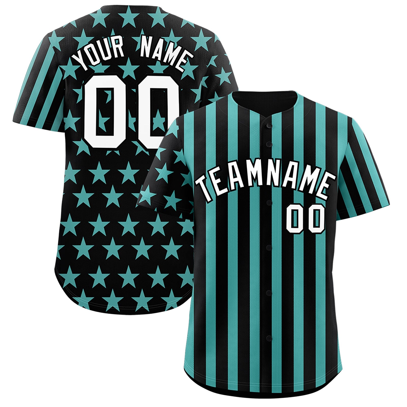 Custom Black Bright Green American Flag Graffiti Pattern Baseball Jersey| KXKSHOP