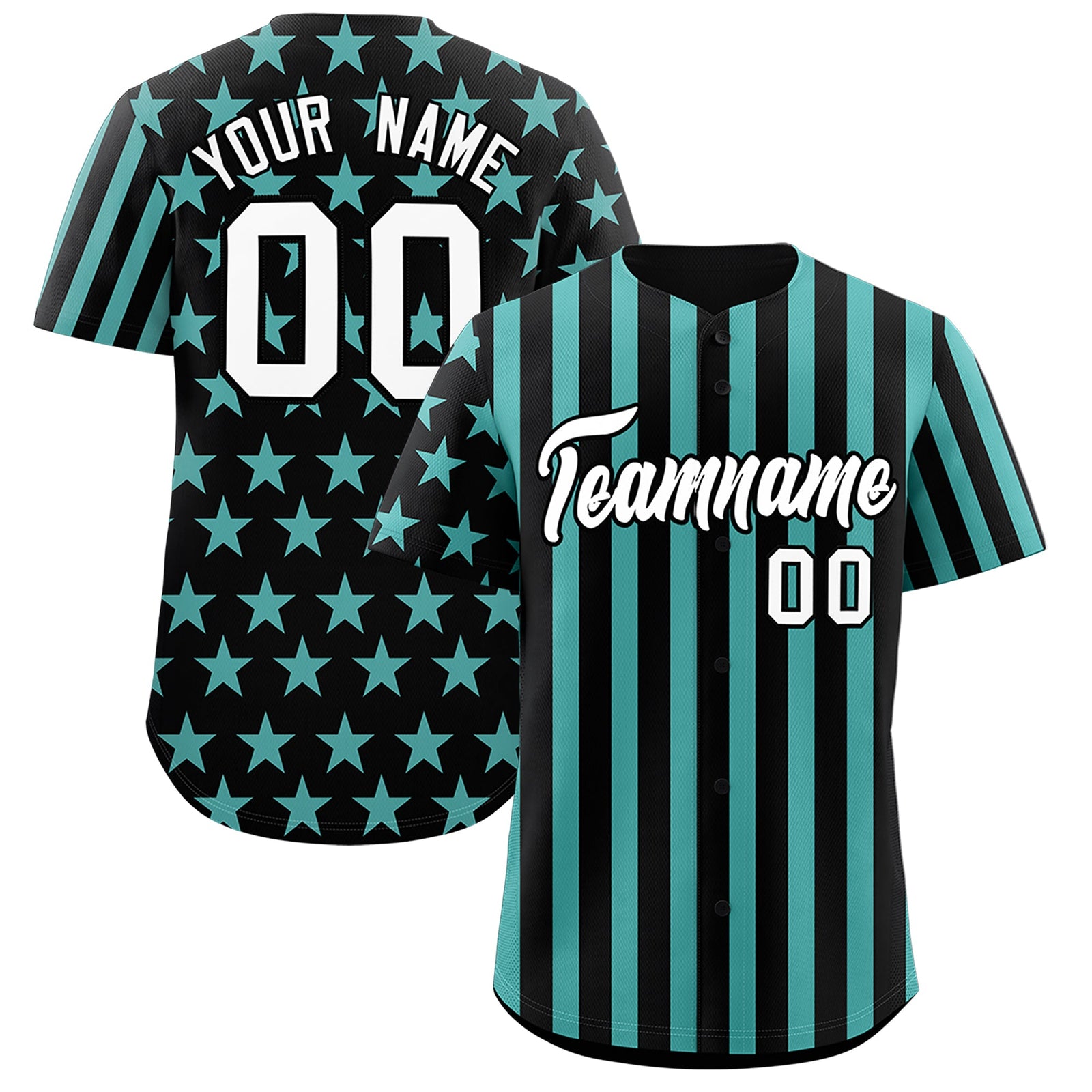 Custom Black Bright Green American Flag Graffiti Pattern Baseball Jersey| KXKSHOP