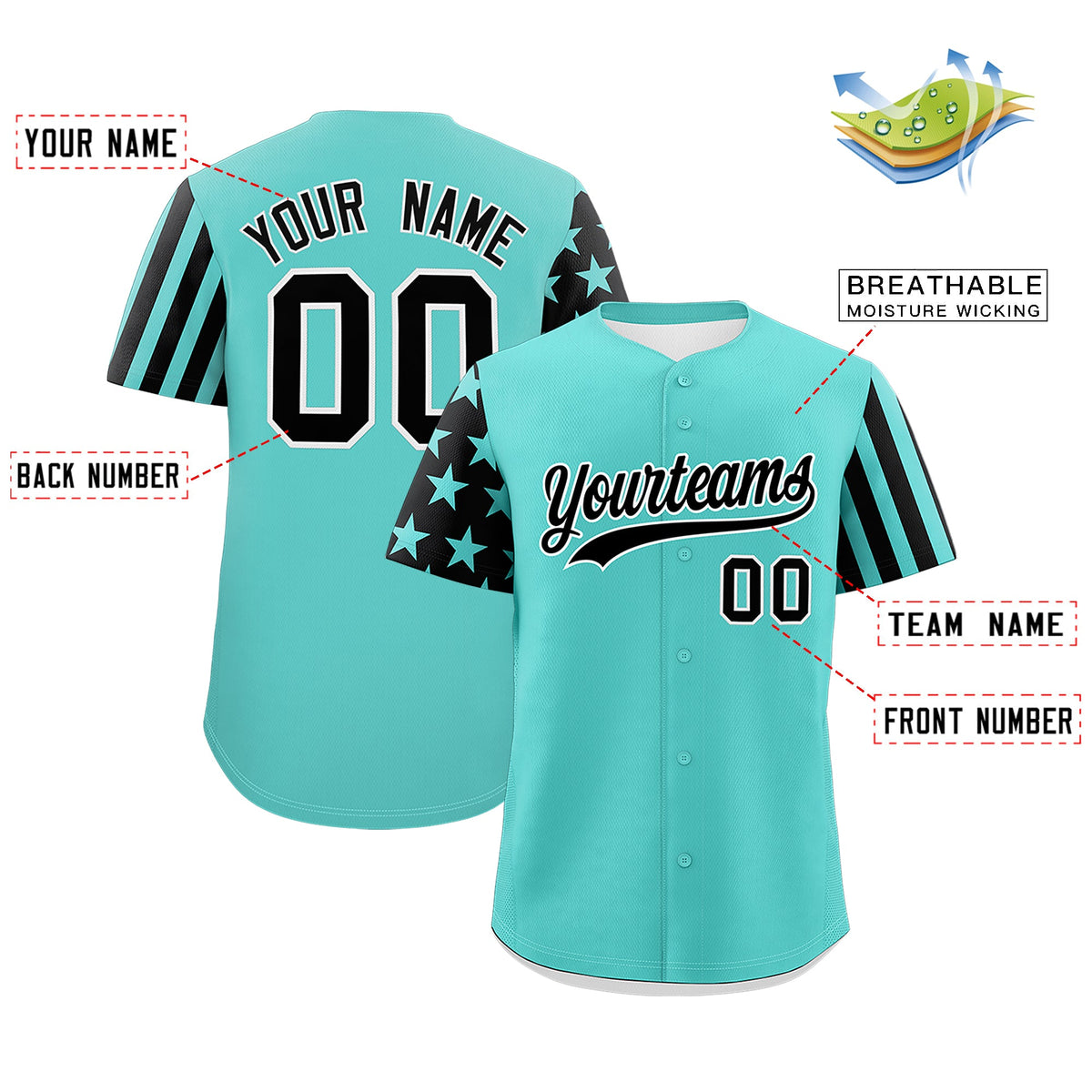 Custom Bright Green Black American Flag Raglan Sleeves Baseball Jersey| KXKSHOP