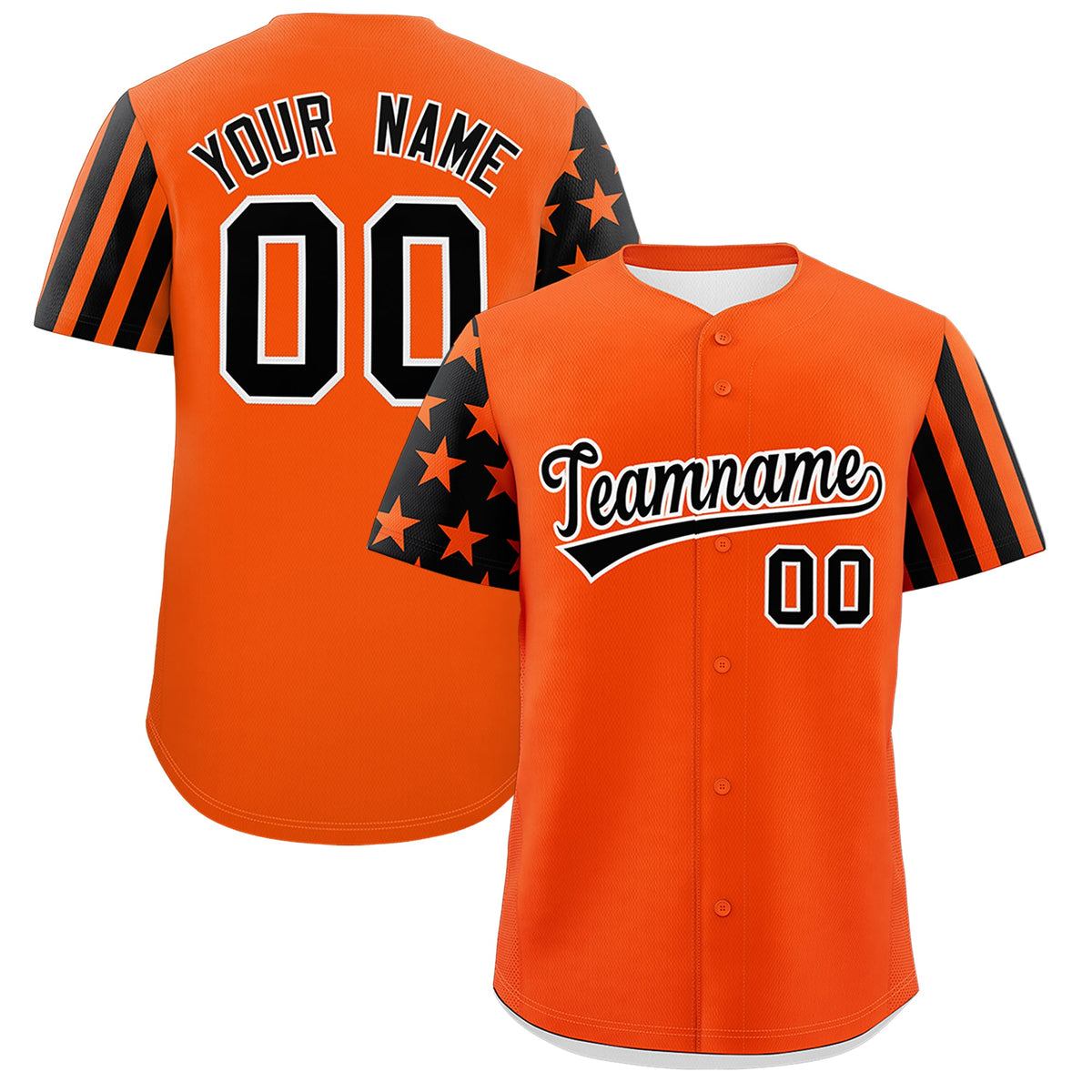 Custom Orange Black American Flag Raglan Sleeves Baseball Jersey| KXKSHOP