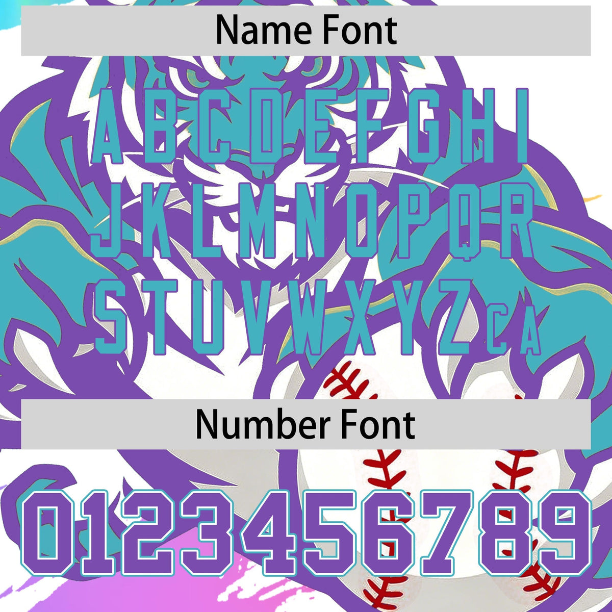 Custom White Sky Blue Full-Snap Graffiti Pattern Tiger Graffiti Jersey Baseball Jersey| KXKSHOP