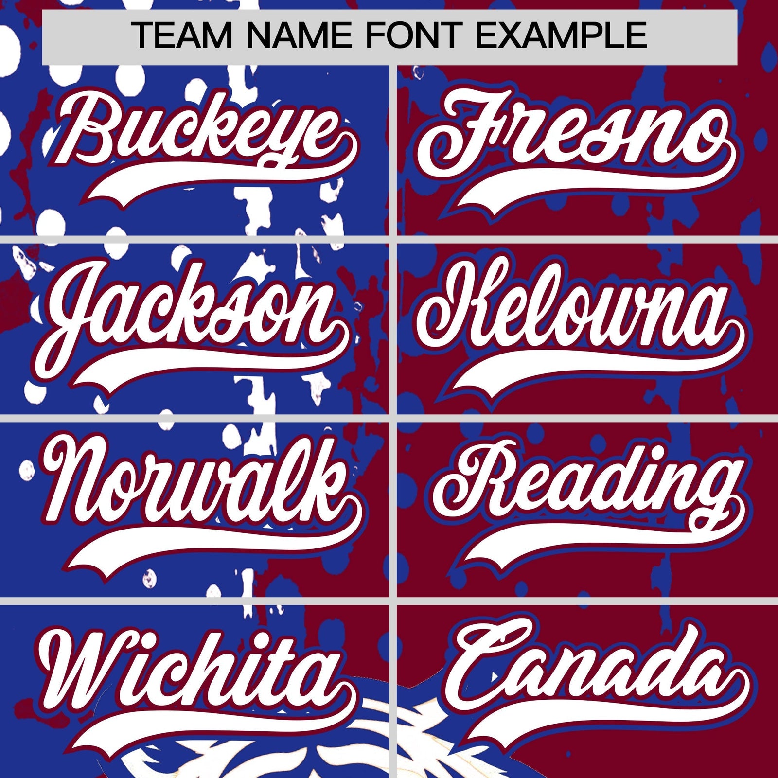 Custom Crimson Royal Blue White Full-Snap Graffiti Pattern Tiger Graffiti Jersey Baseball Jersey| KXKSHOP