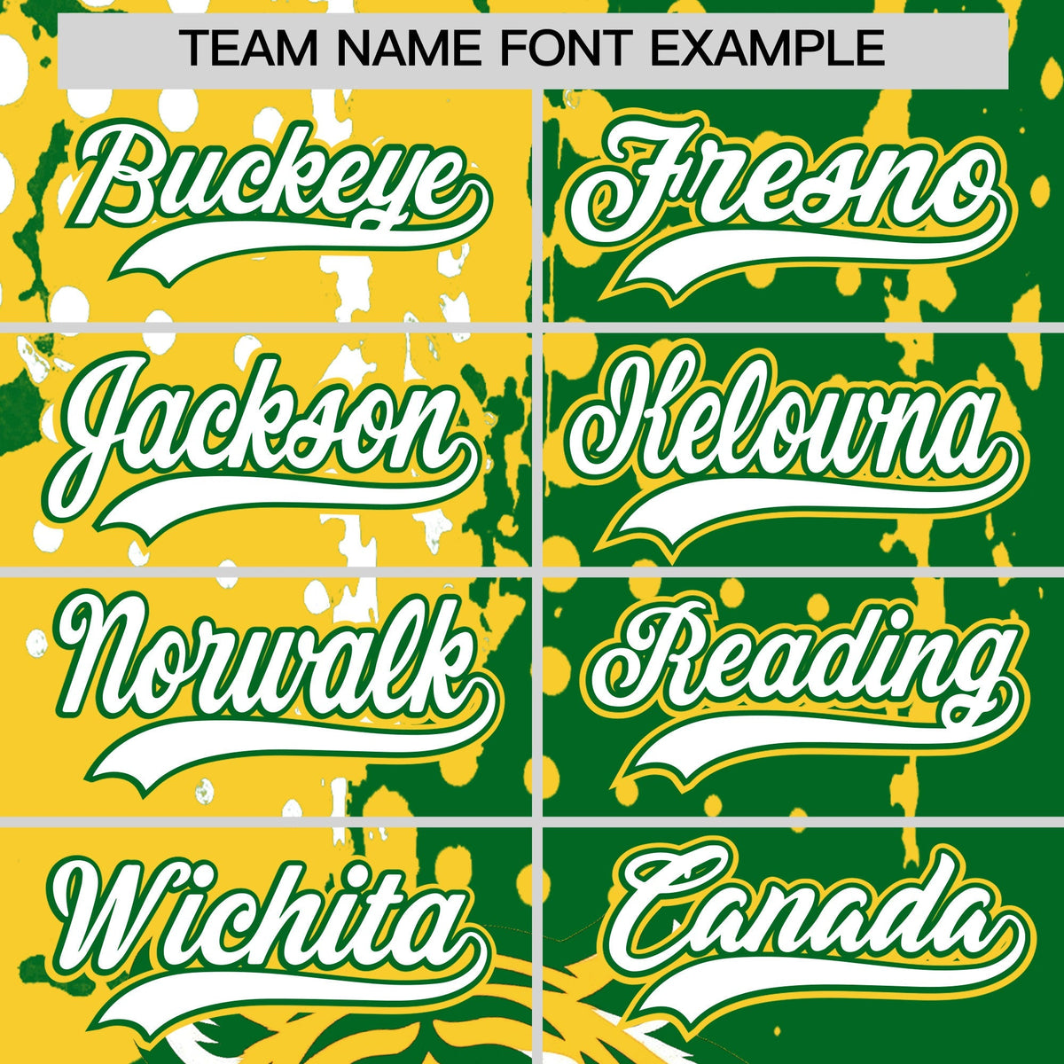 Custom Kelly Green Gold White Full-Snap Graffiti Pattern Tiger Graffiti Jersey Baseball Jersey| KXKSHOP