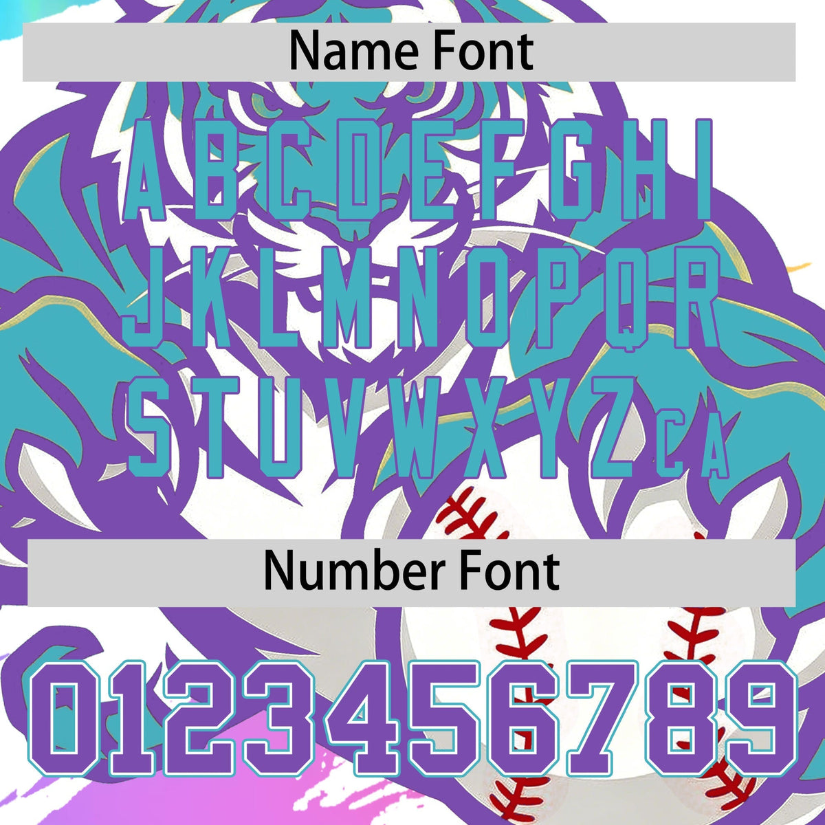 Custom White Sky Blue Full-Snap Graffiti Pattern Tiger Graffiti Jersey Baseball Jersey| KXKSHOP
