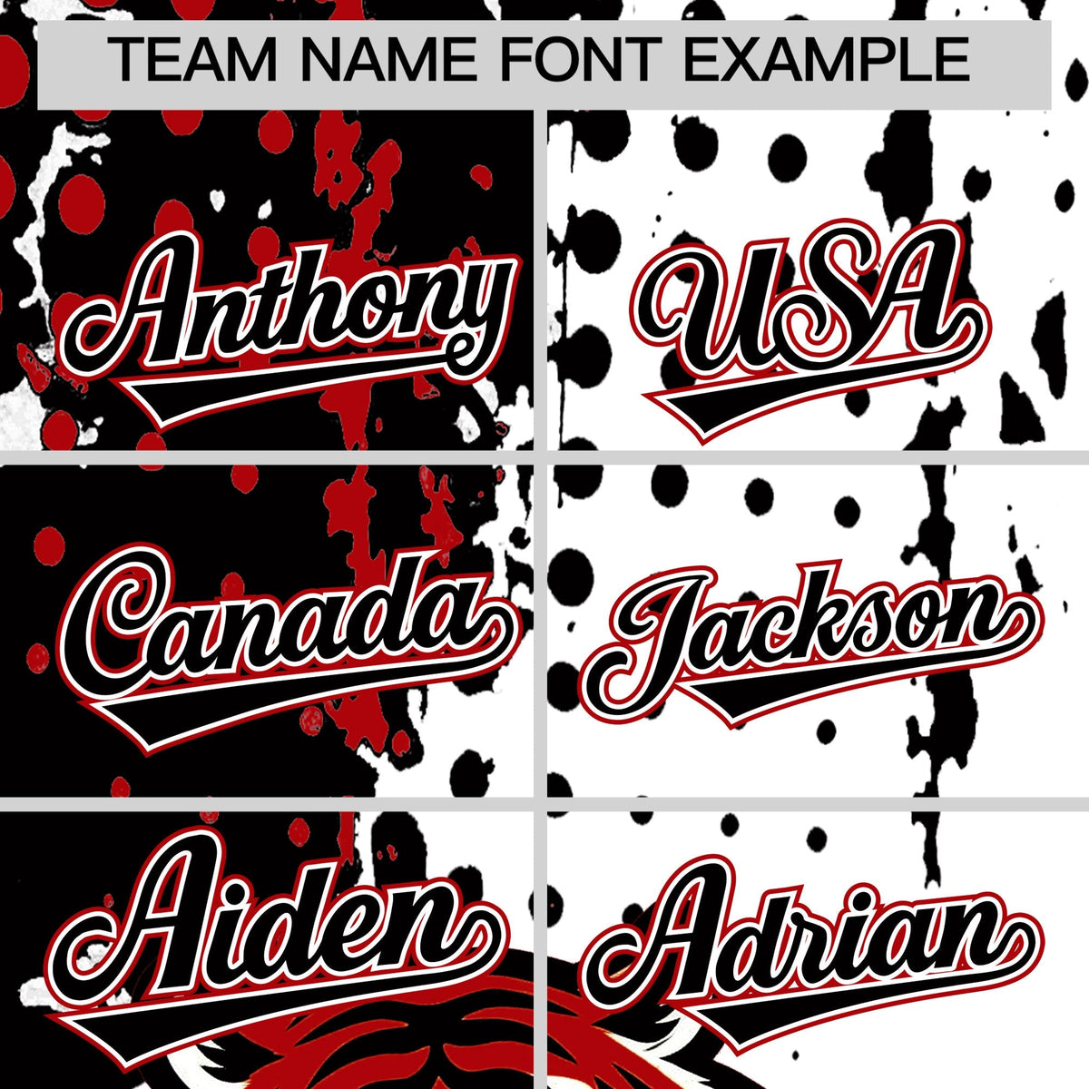 Custom White Black Red Full-Snap Graffiti Pattern Tiger Graffiti Jersey Baseball Jersey| KXKSHOP