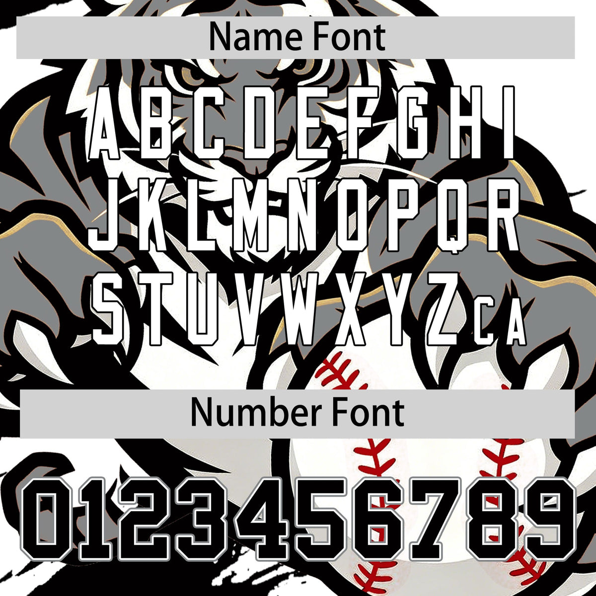 Custom White Black Gray Full-Snap Graffiti Pattern Tiger Graffiti Jersey Baseball Jersey| KXKSHOP