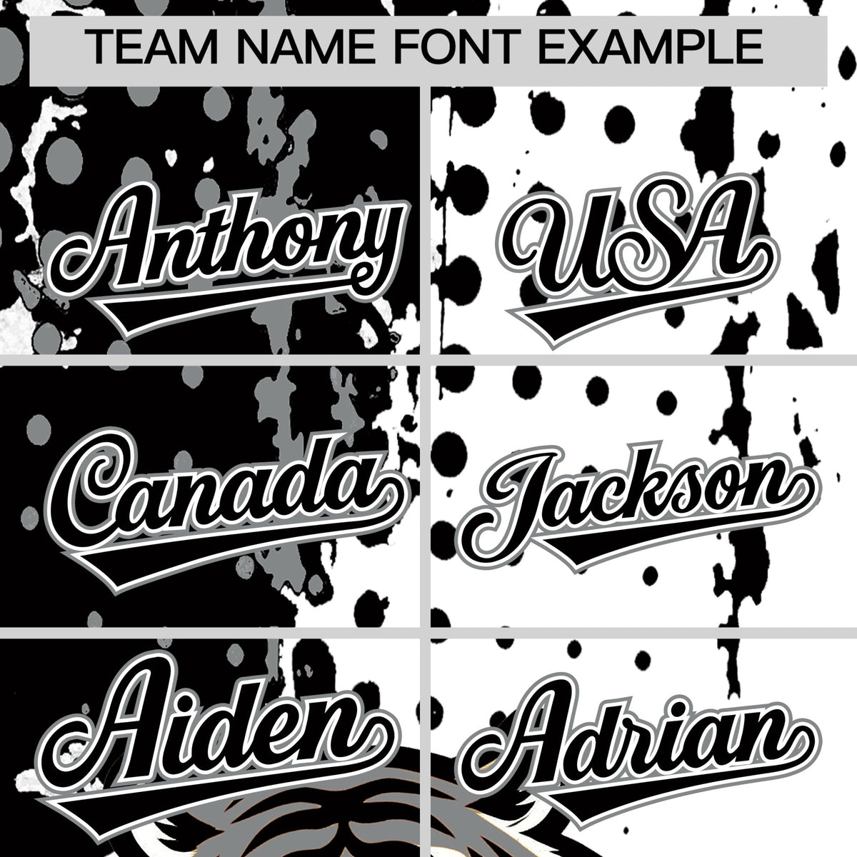 Custom White Black Gray Full-Snap Graffiti Pattern Tiger Graffiti Jersey Baseball Jersey| KXKSHOP