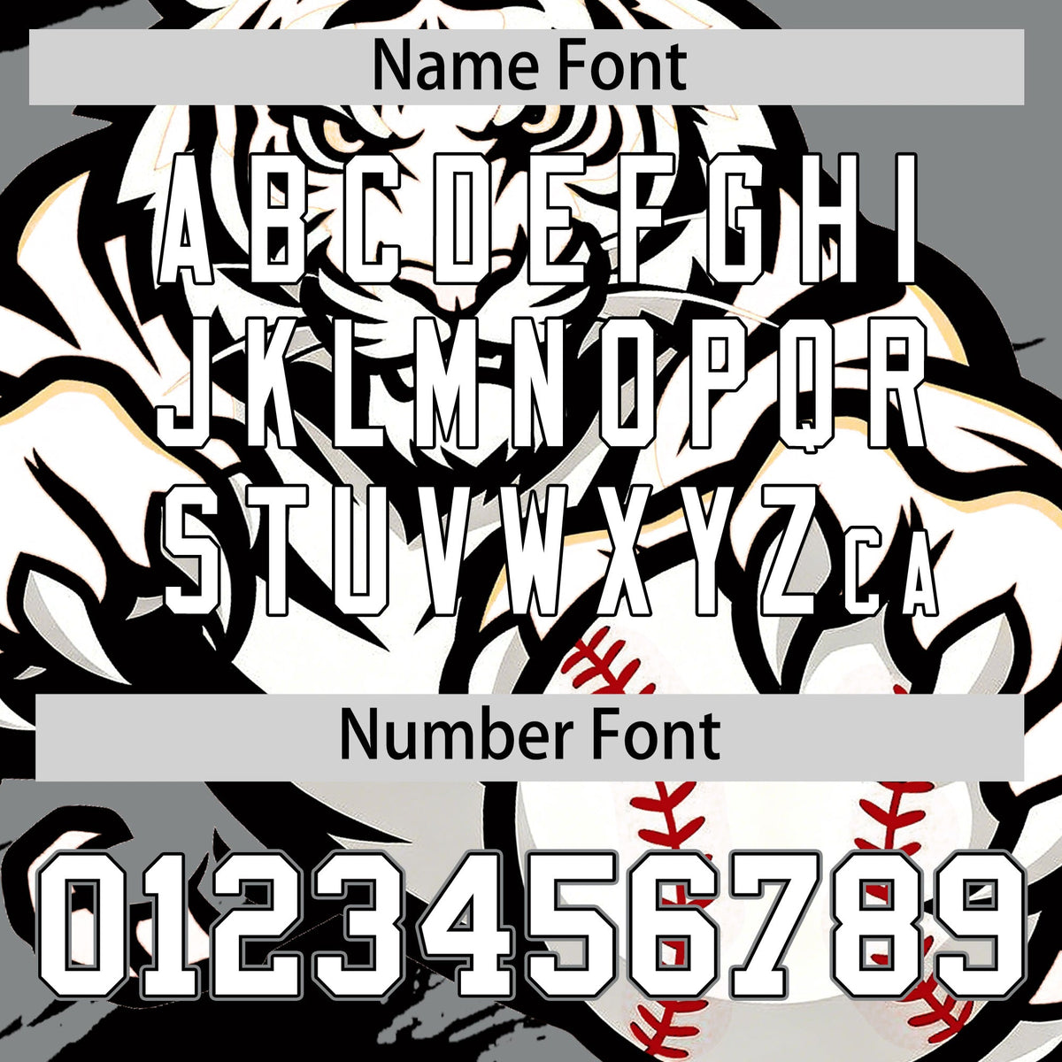 Custom Gray Black White Full-Snap Graffiti Pattern Tiger Graffiti Jersey Baseball Jersey| KXKSHOP