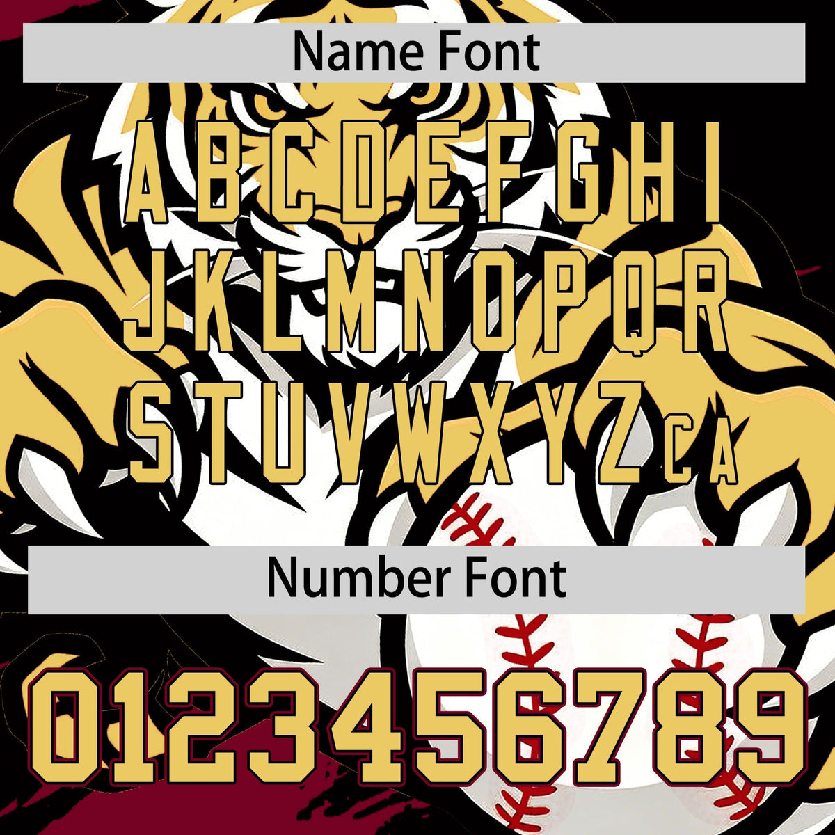 Custom Black Crimson Khaki Full-Snap Graffiti Pattern Tiger Graffiti Jersey Baseball Jersey| KXKSHOP