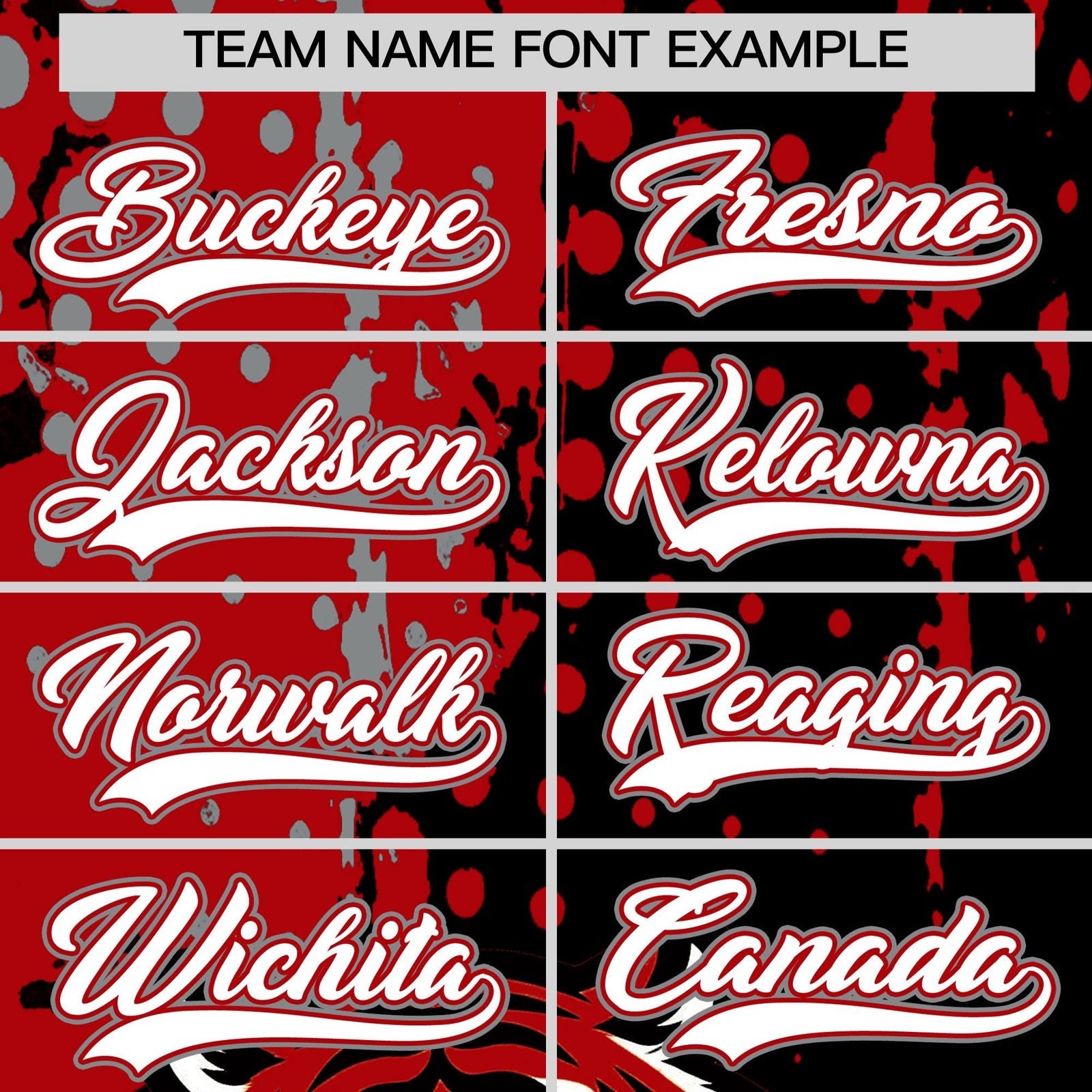 Custom Black Red Gray Full-Snap Graffiti Pattern Tiger Graffiti Jersey Baseball Jersey| KXKSHOP