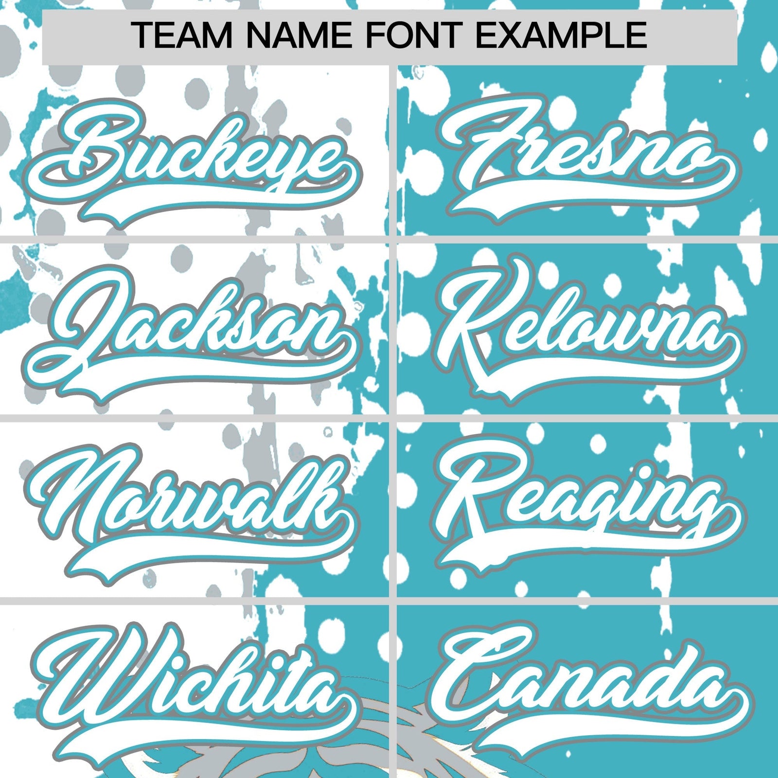 Custom Sky Blue Silver White Full-Snap Graffiti Pattern Tiger Graffiti Jersey Baseball Jersey| KXKSHOP